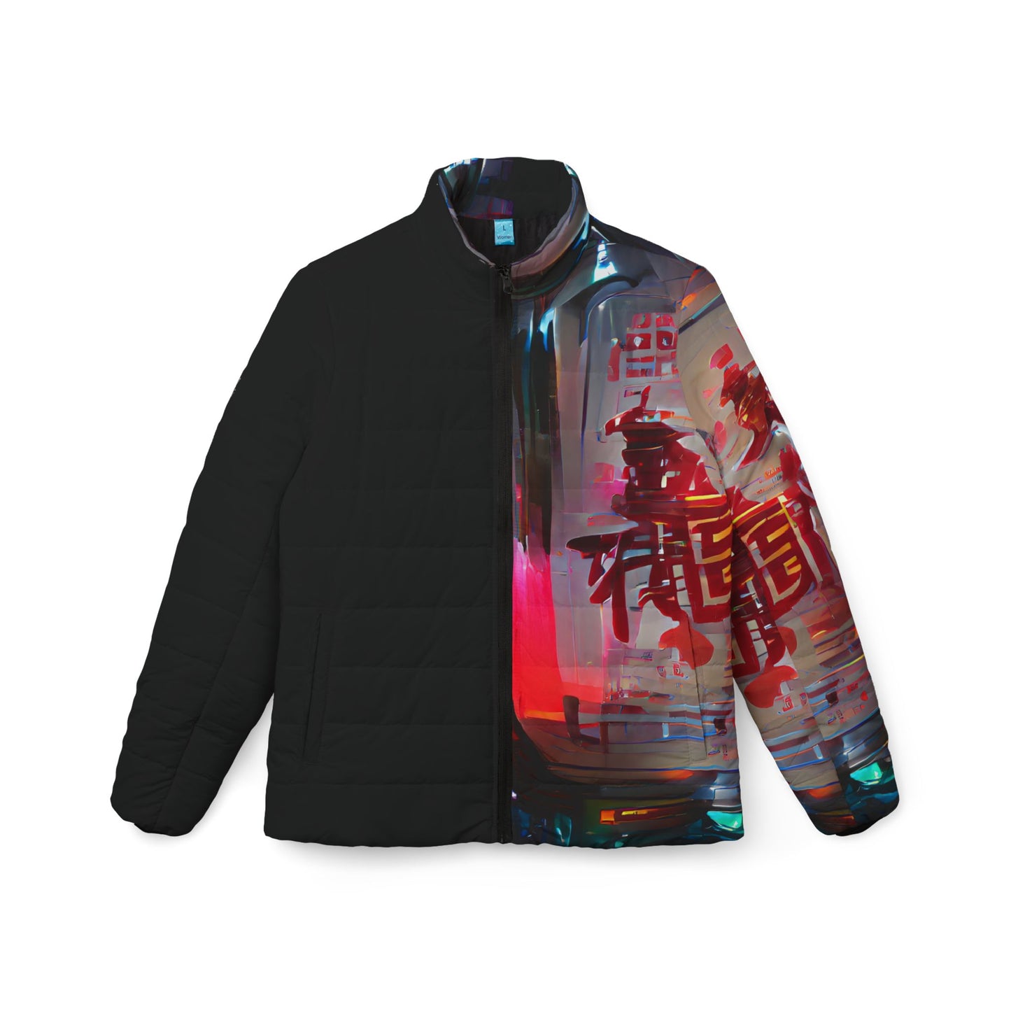 Half Black Half Báijiǔ - Womens Puffer Jacket - iSAW Company