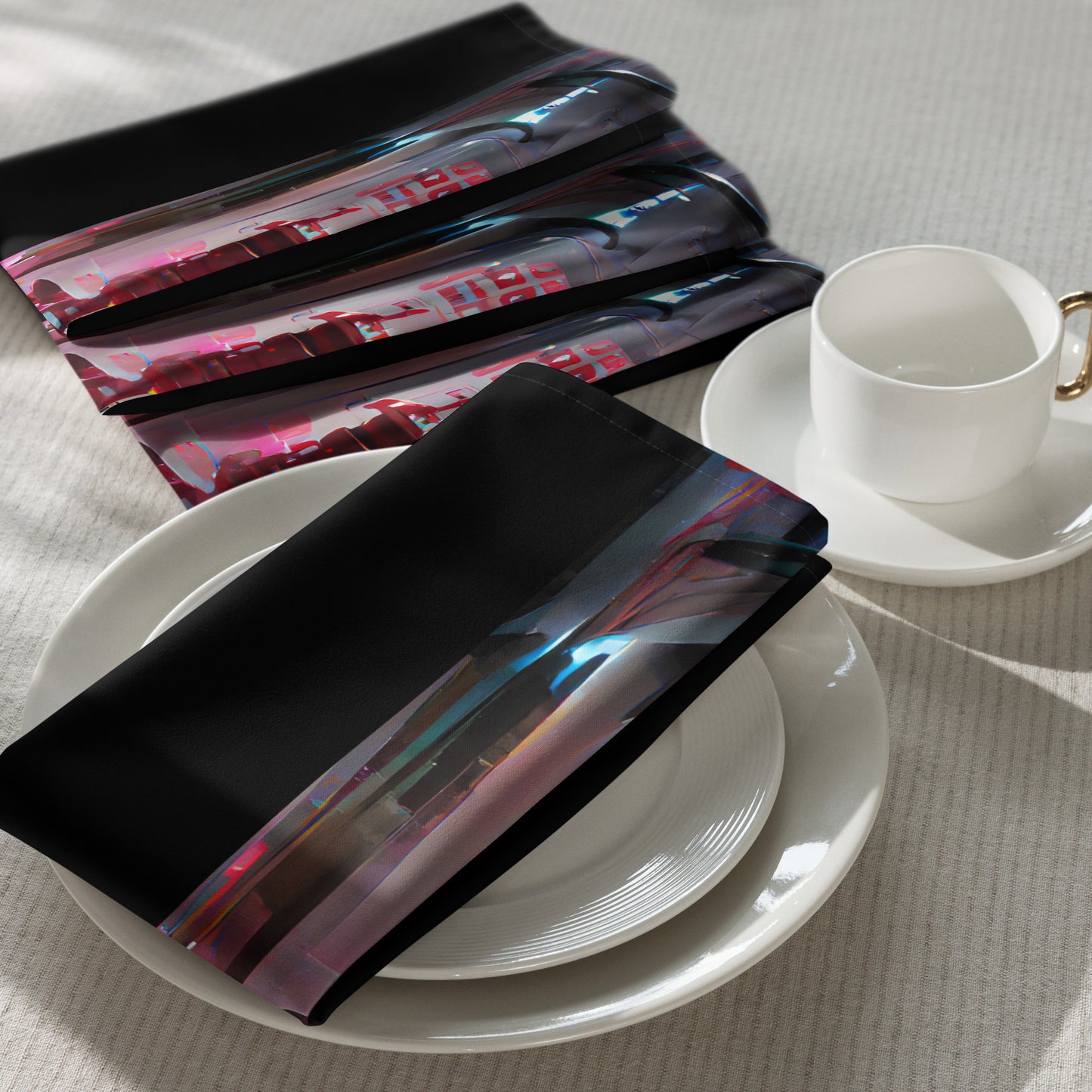 Half Black Half Báijiǔ - Cloth Napkin Set - iSAW Company