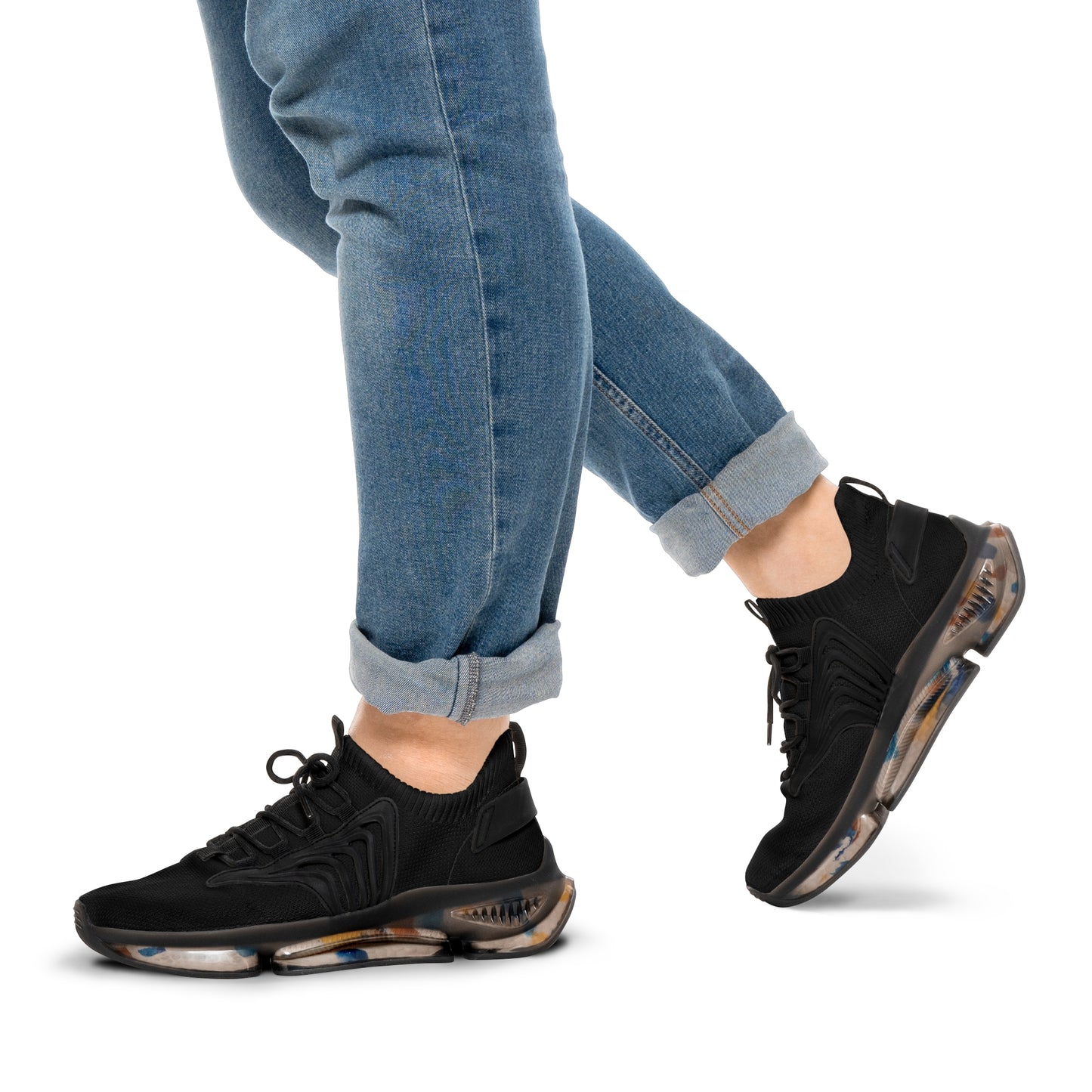 iSAW Mens Black Street Sneakers