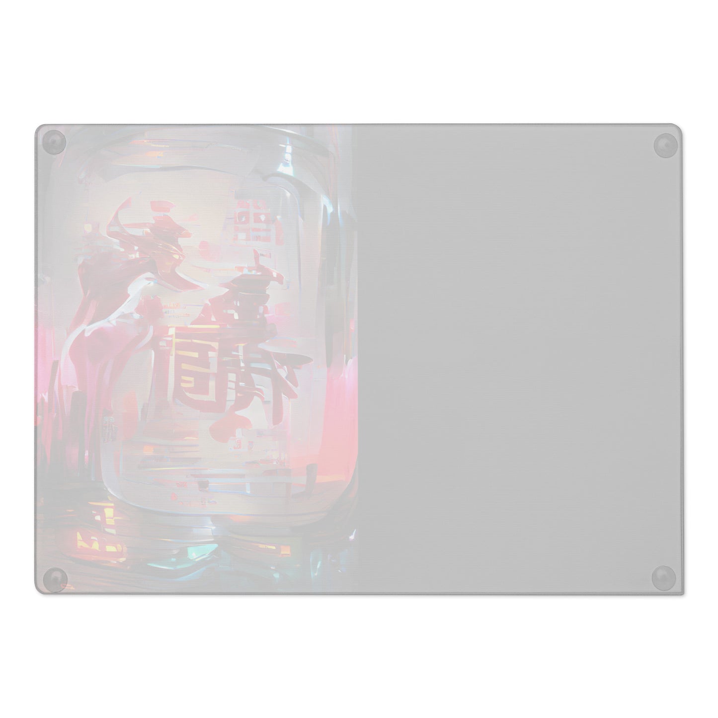 Half Black Half Báijiǔ - Glass Cutting Board - iSAW Company