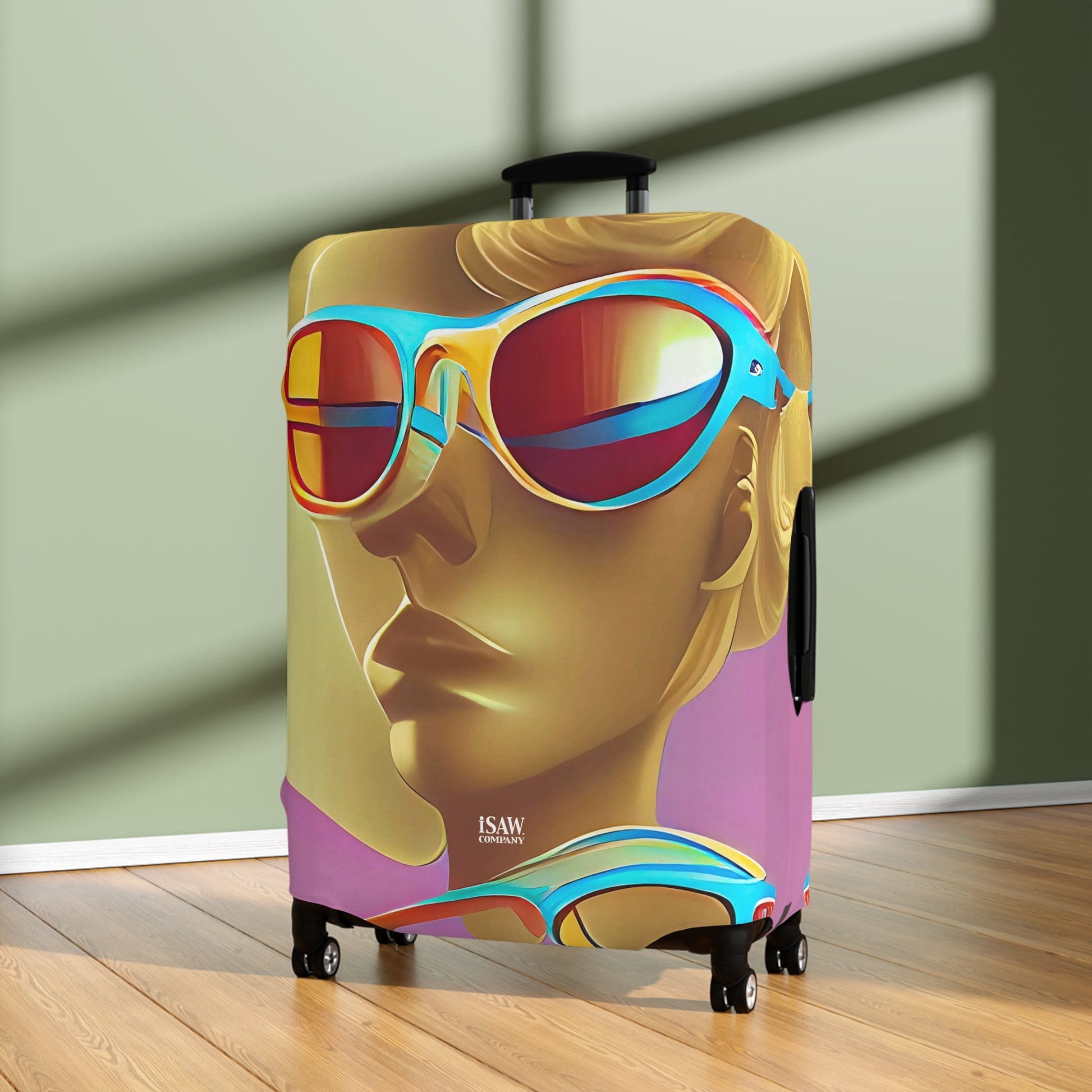 Retro Cool Pink – Protective Suitcase Cover - iSAW Company
