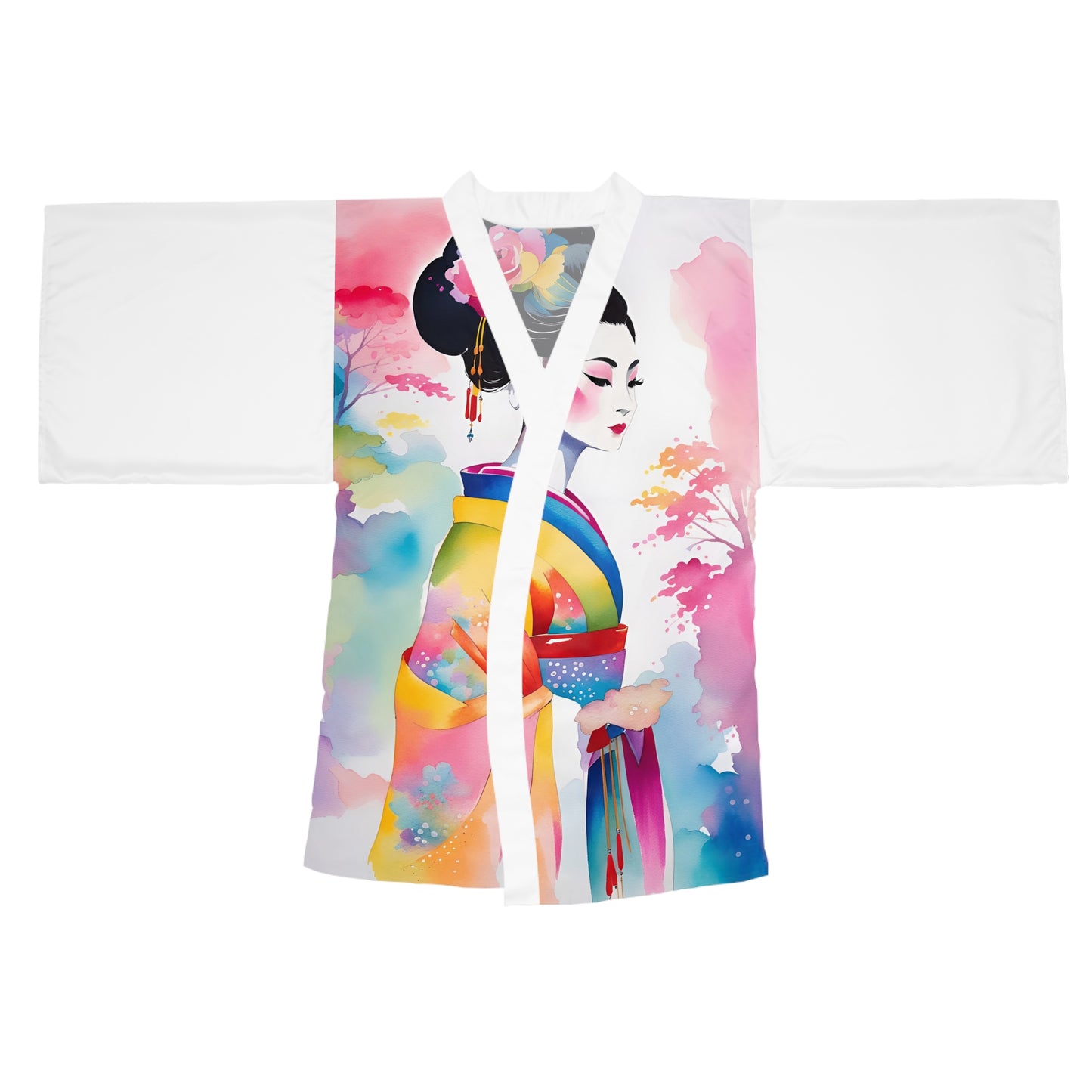 Geisha Girl - Womens Long Sleeve Kimono Robe - iSAW Company