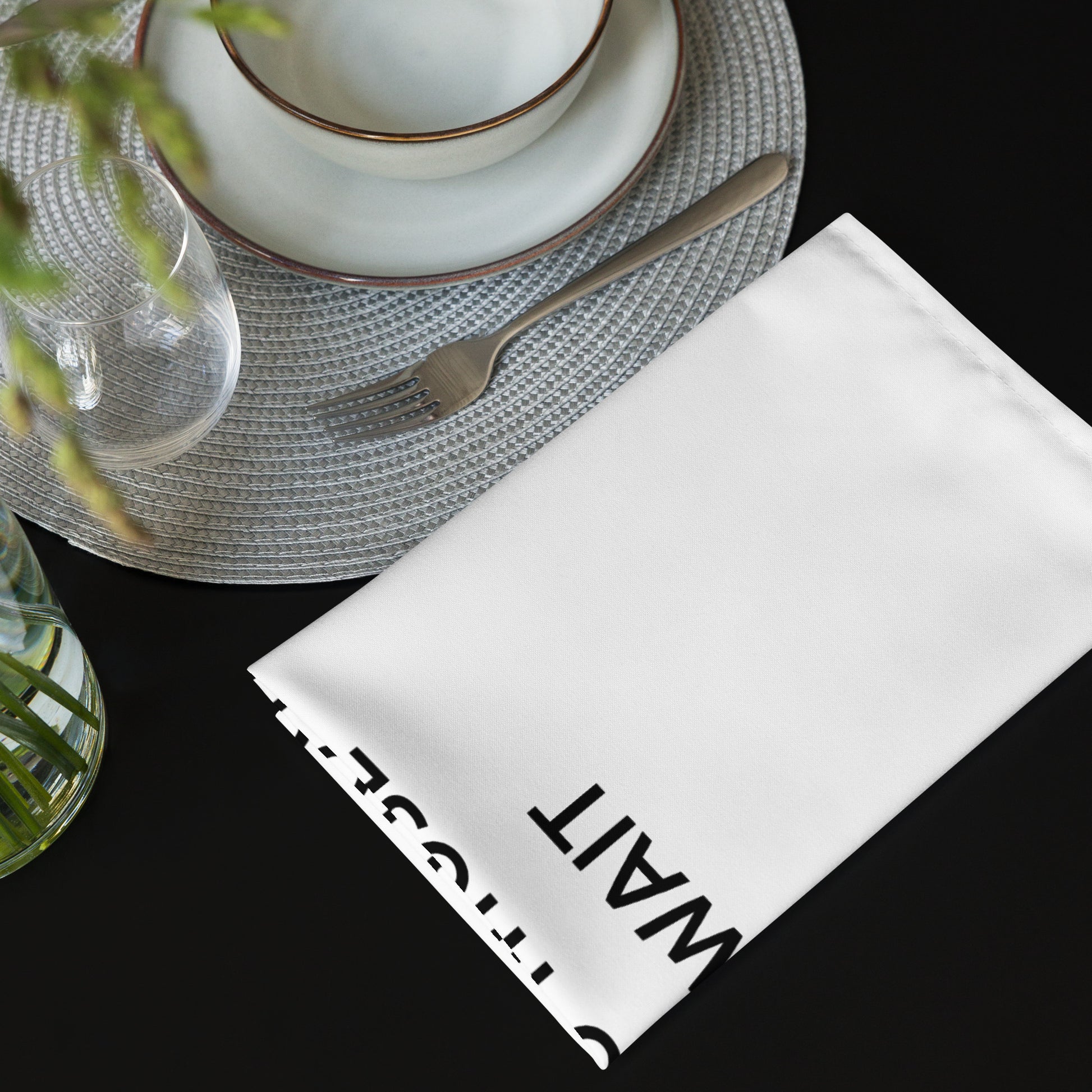 The Best Food Comes To Those Who Wait - White Napkin Set - iSAW Company