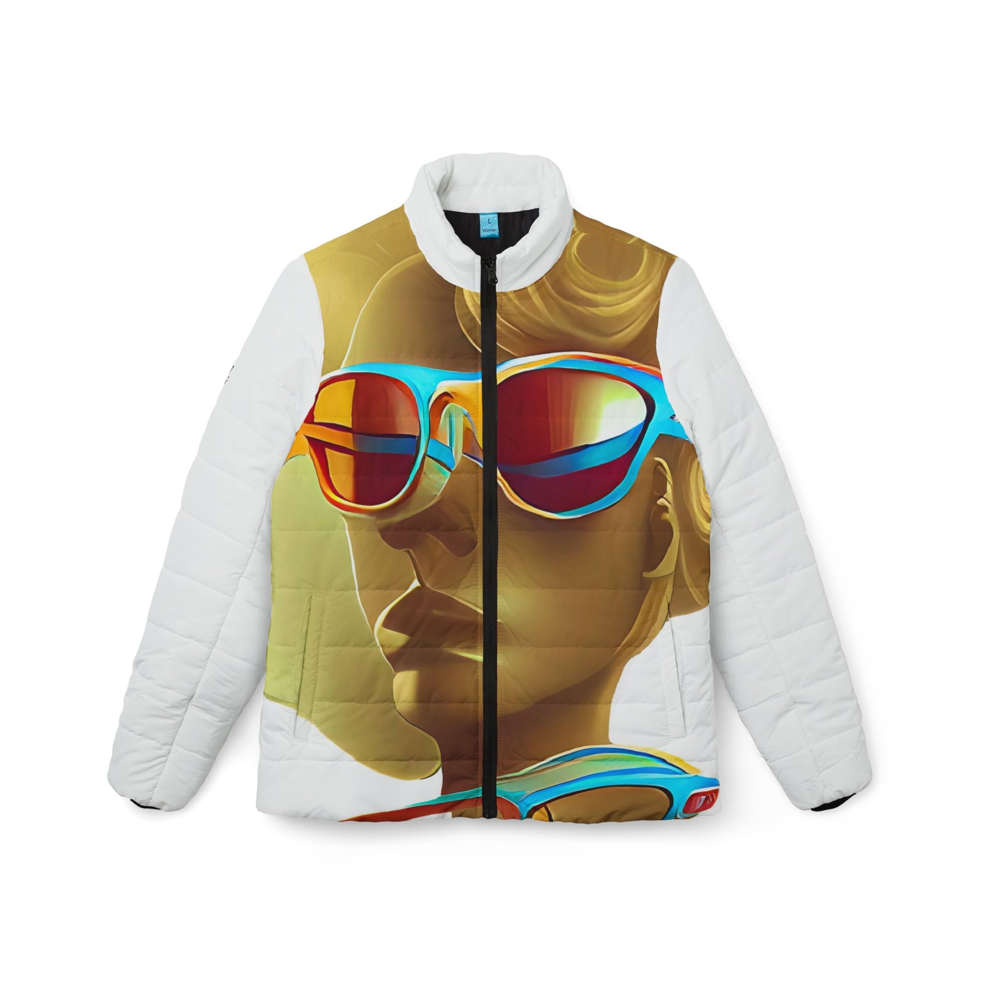 Retro Cool White - Womens Puffer Jacket - iSAW Company