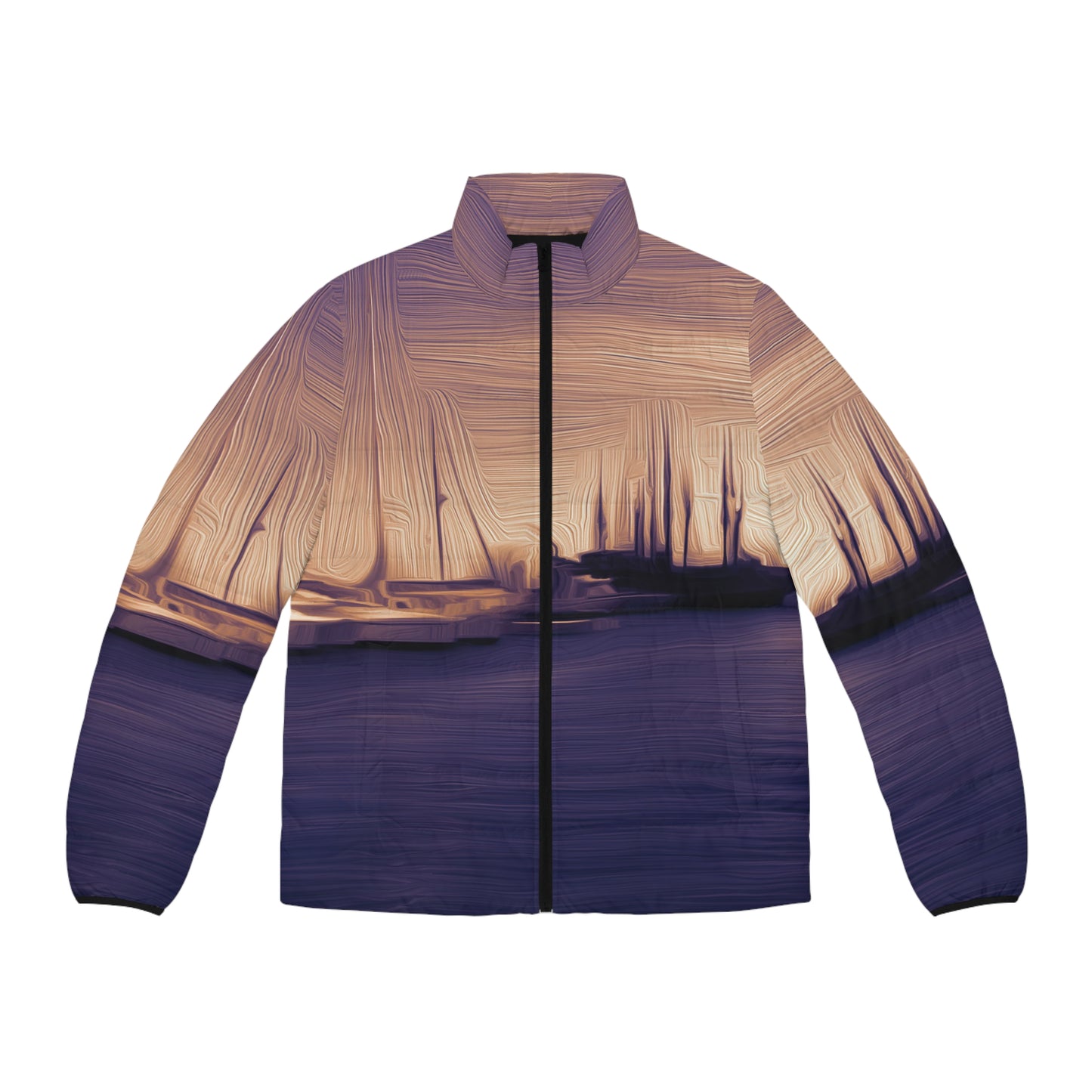 The Sleeping Yachts (at Sunset) - Mens Puffer Jacket - iSAW Company