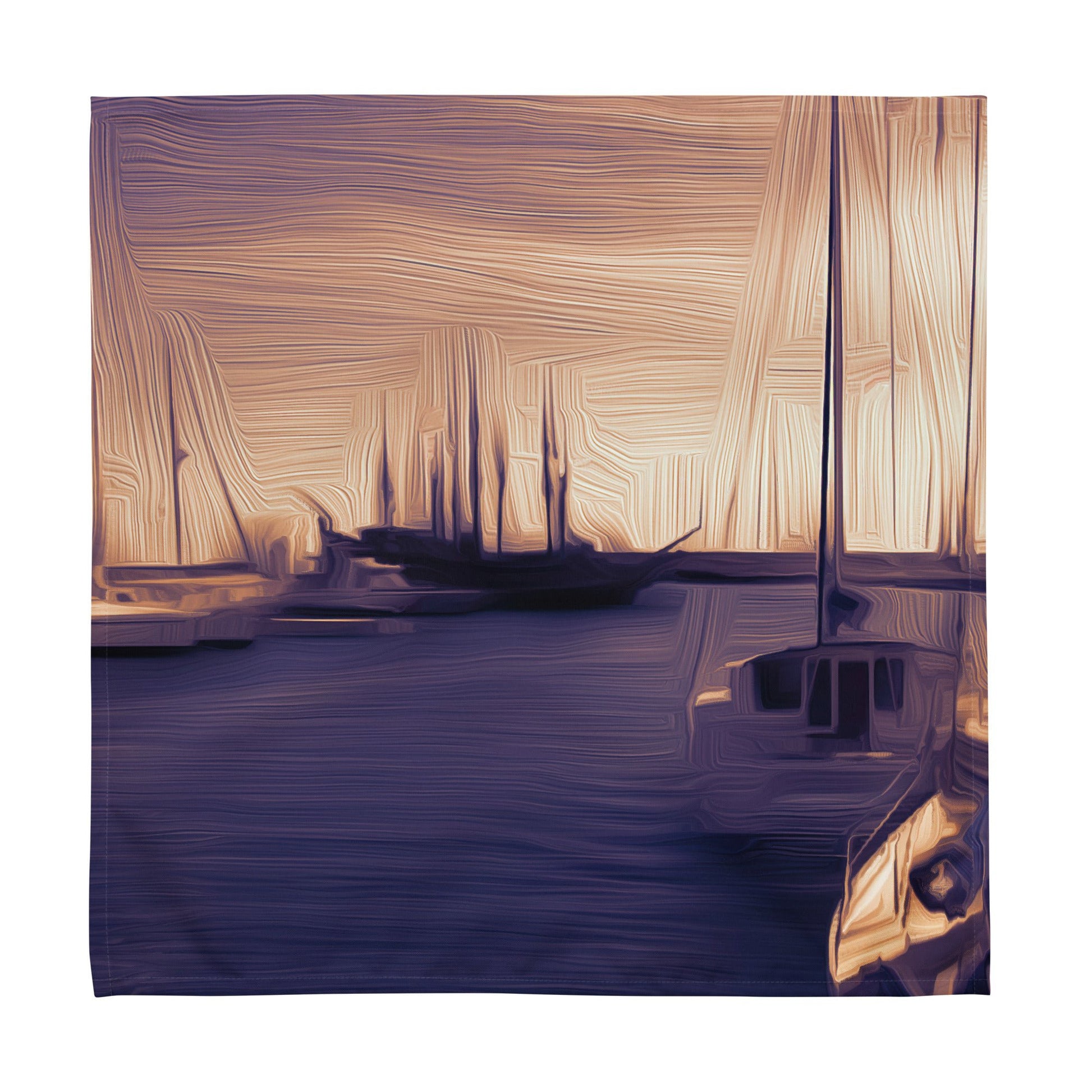 The Sleeping Yachts (at Sunset) - Cloth Napkin Set - iSAW Company