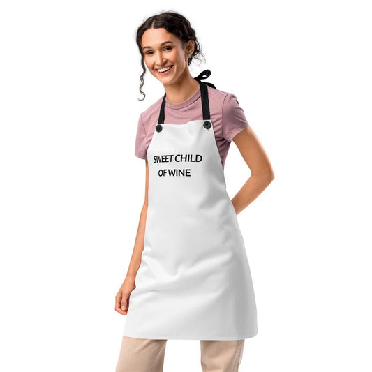 Sweet Child Of Wine - White Apron - iSAW Company