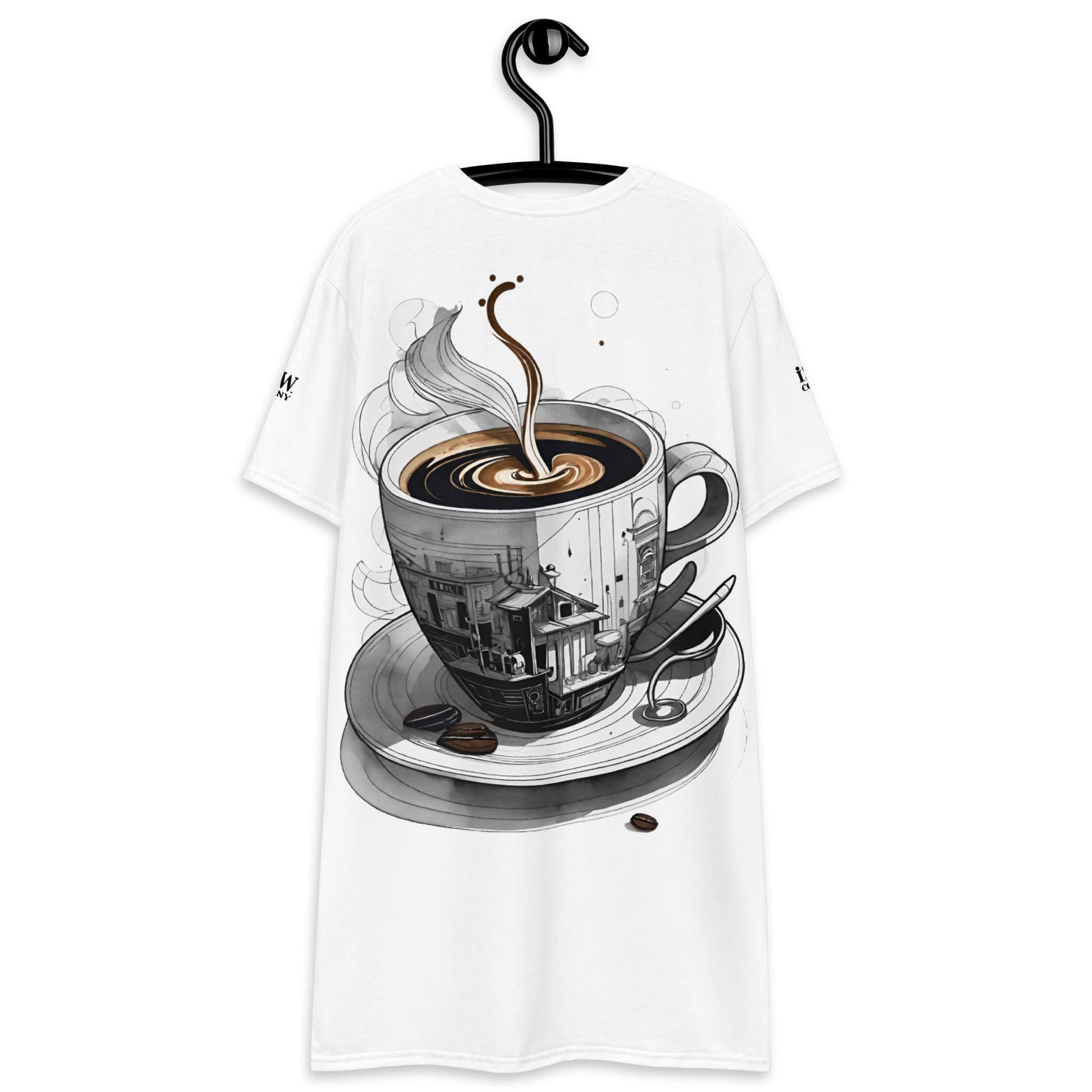 American Coffee - Womens T-Shirt Dress - iSAW Company