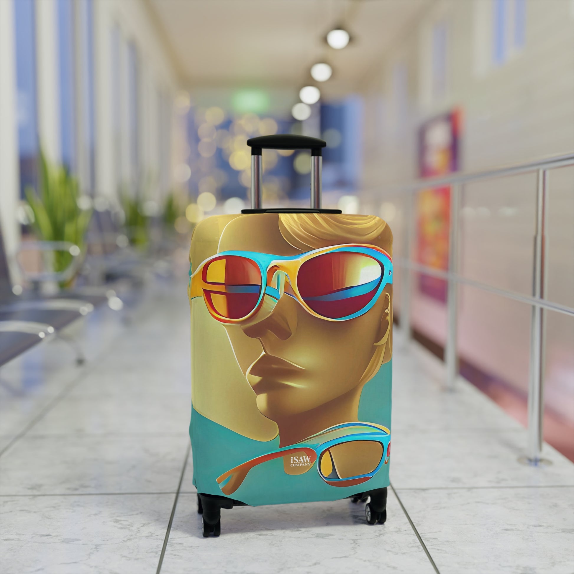 Retro Cool Blue – Protective Suitcase Cover - iSAW Company