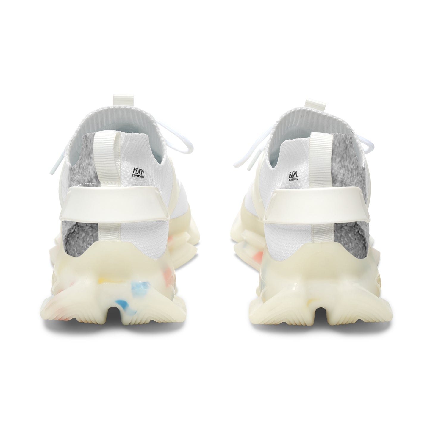 Watercolour Grey Splash - Womens Mesh Street Sneakers - iSAW Company