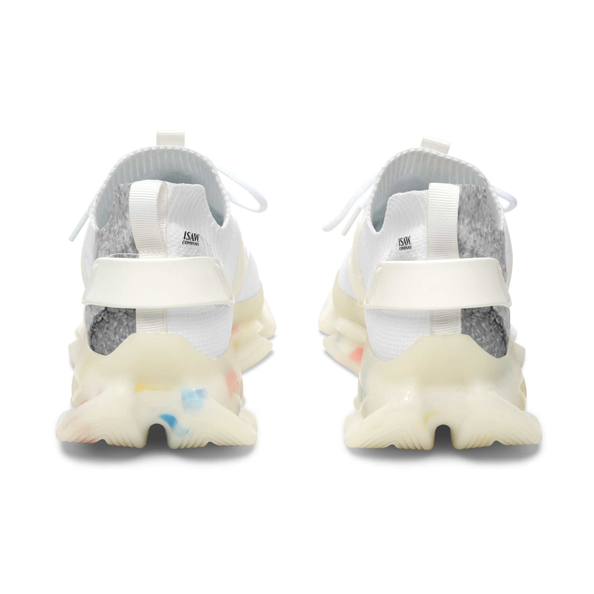 Watercolour Grey Splash - Womens Mesh Street Sneakers - iSAW Company