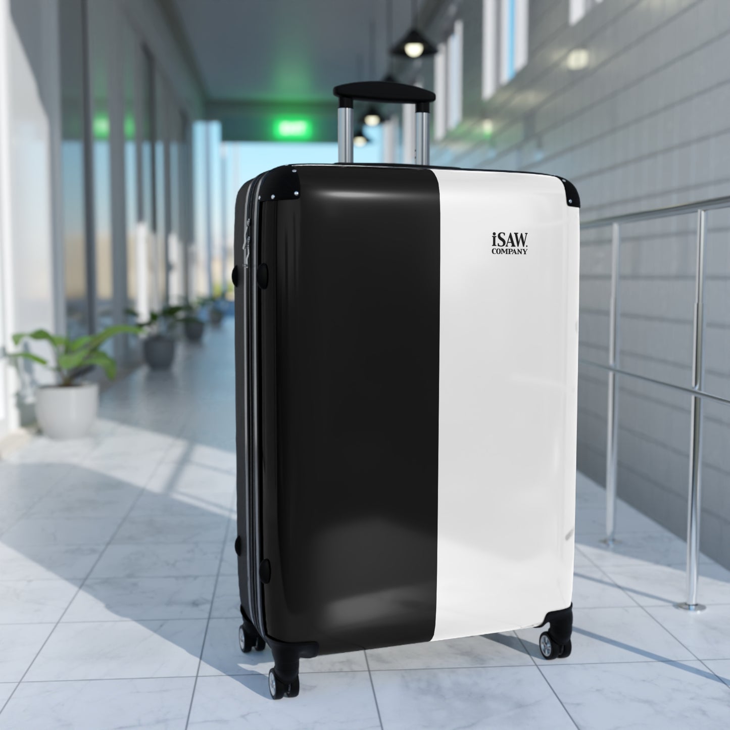 Half Black Half White - Hard - Shell Suitcase - iSAW Company