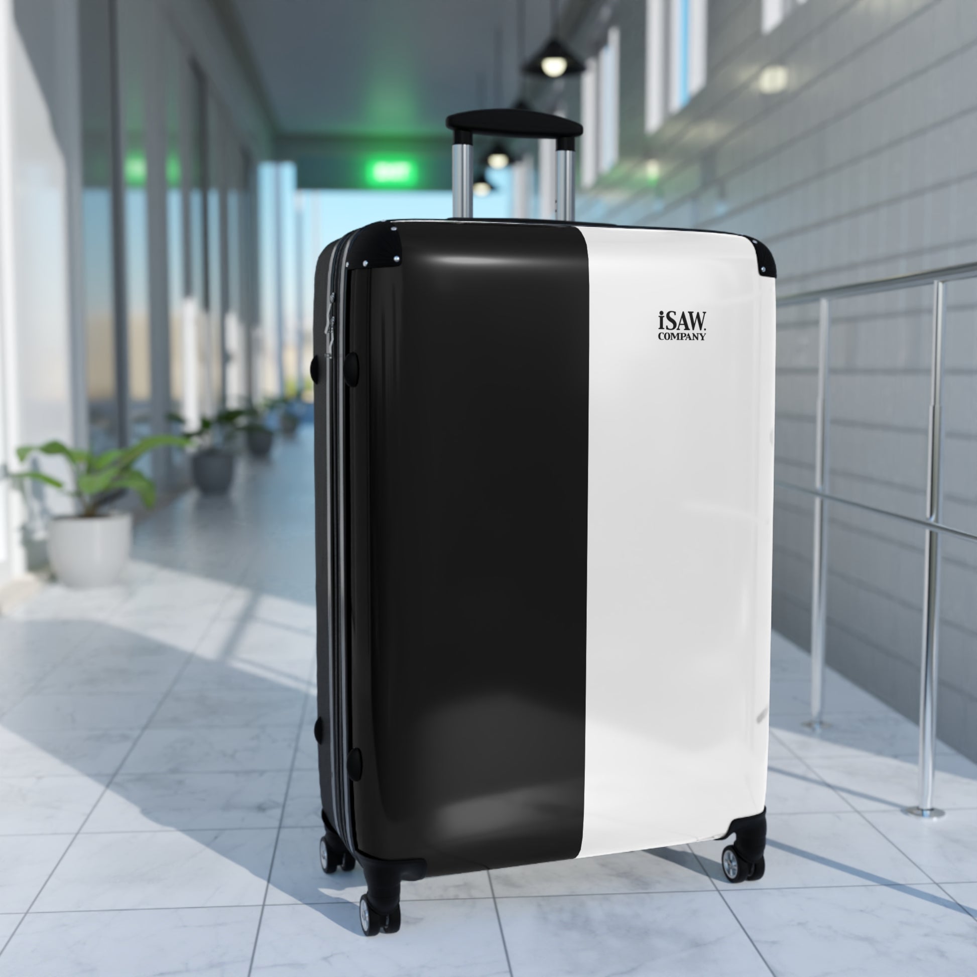 Half Black Half White - Hard - Shell Suitcase - iSAW Company