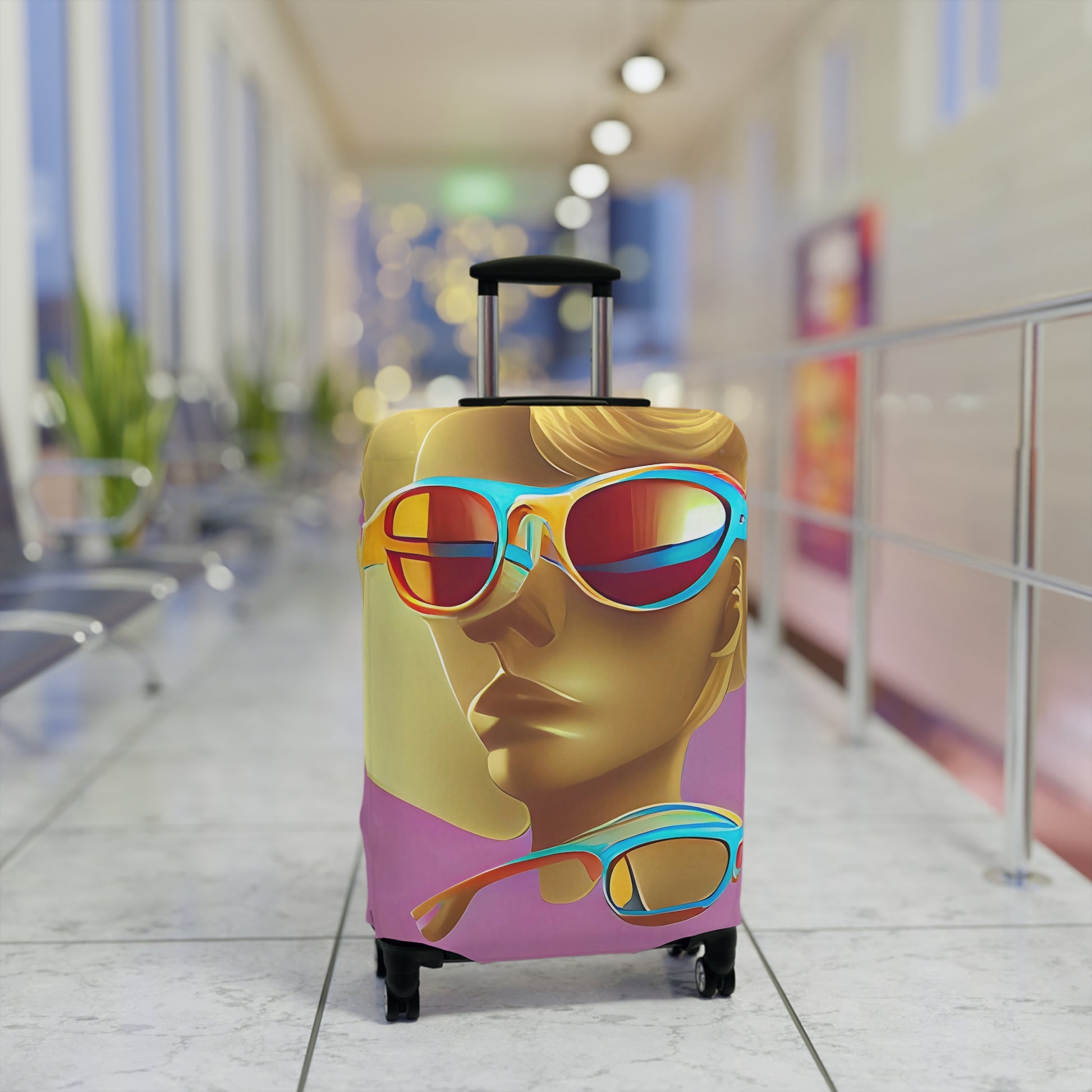 Retro Cool Pink – Protective Suitcase Cover - iSAW Company