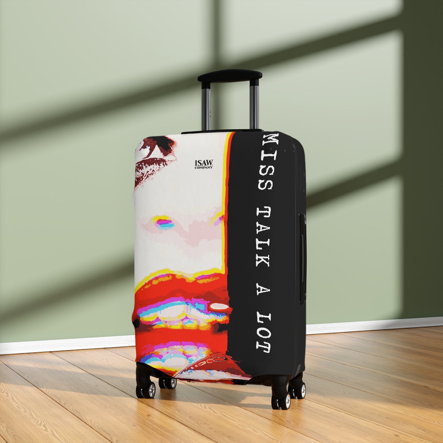 Miss Talk A Lot – Protective Suitcase Cover - iSAW Company