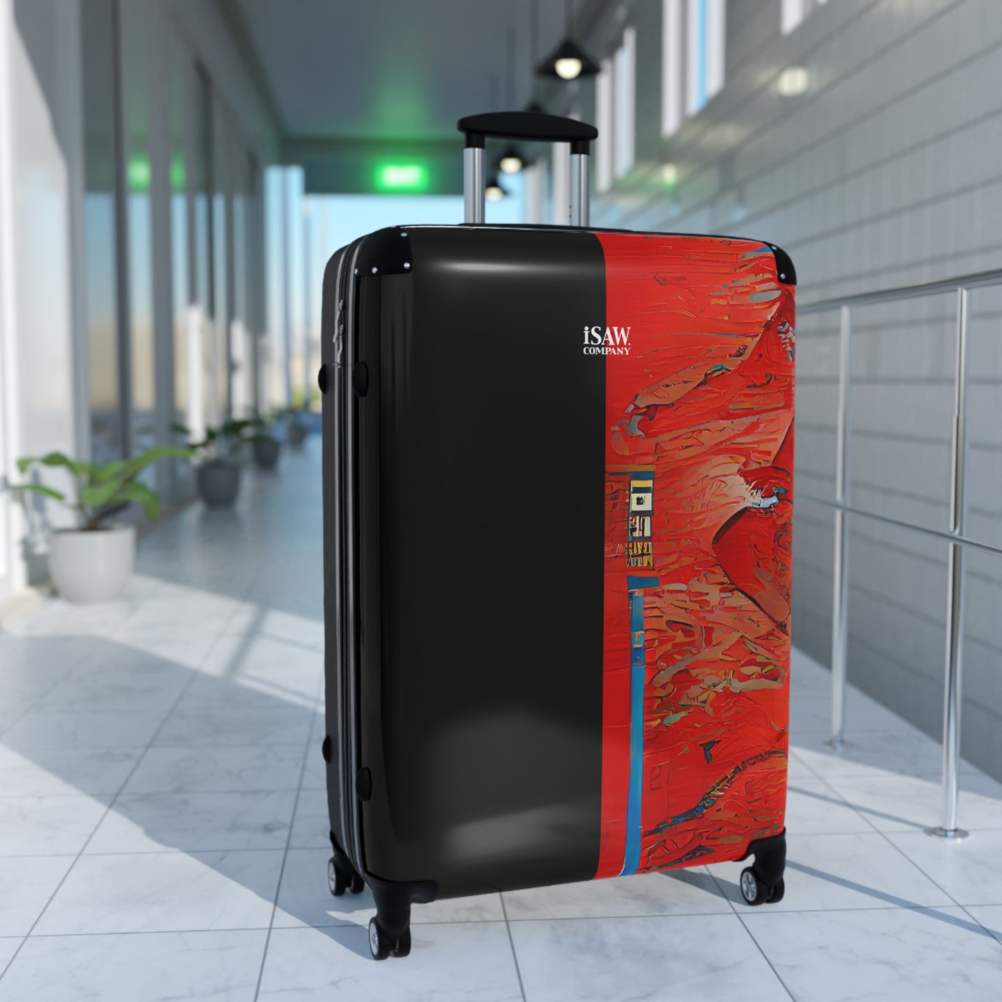Half Black Half Hónghǎi - Hard - Shell Suitcase - iSAW Company