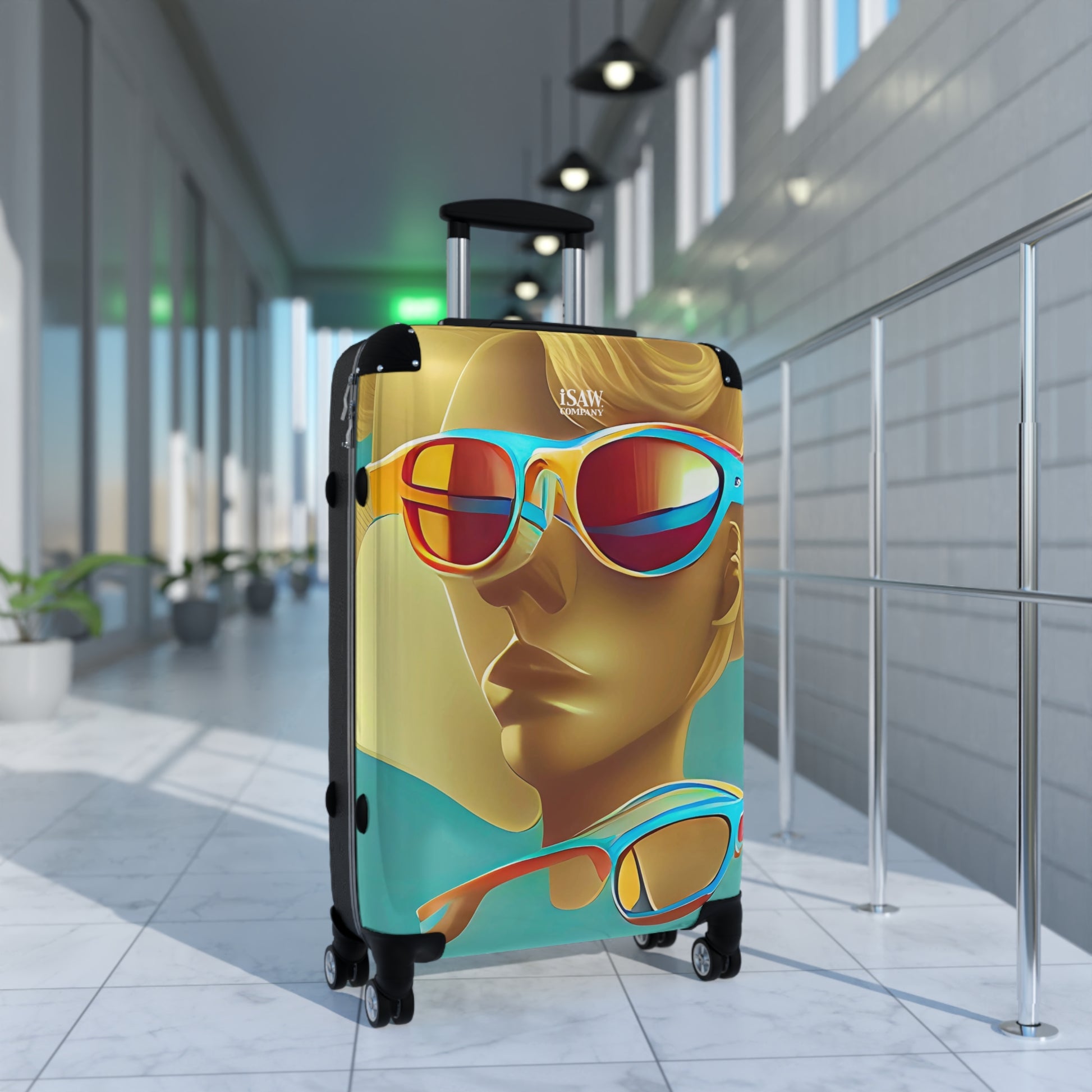 Retro Cool Blue - Hard - Shell Suitcase - iSAW Company