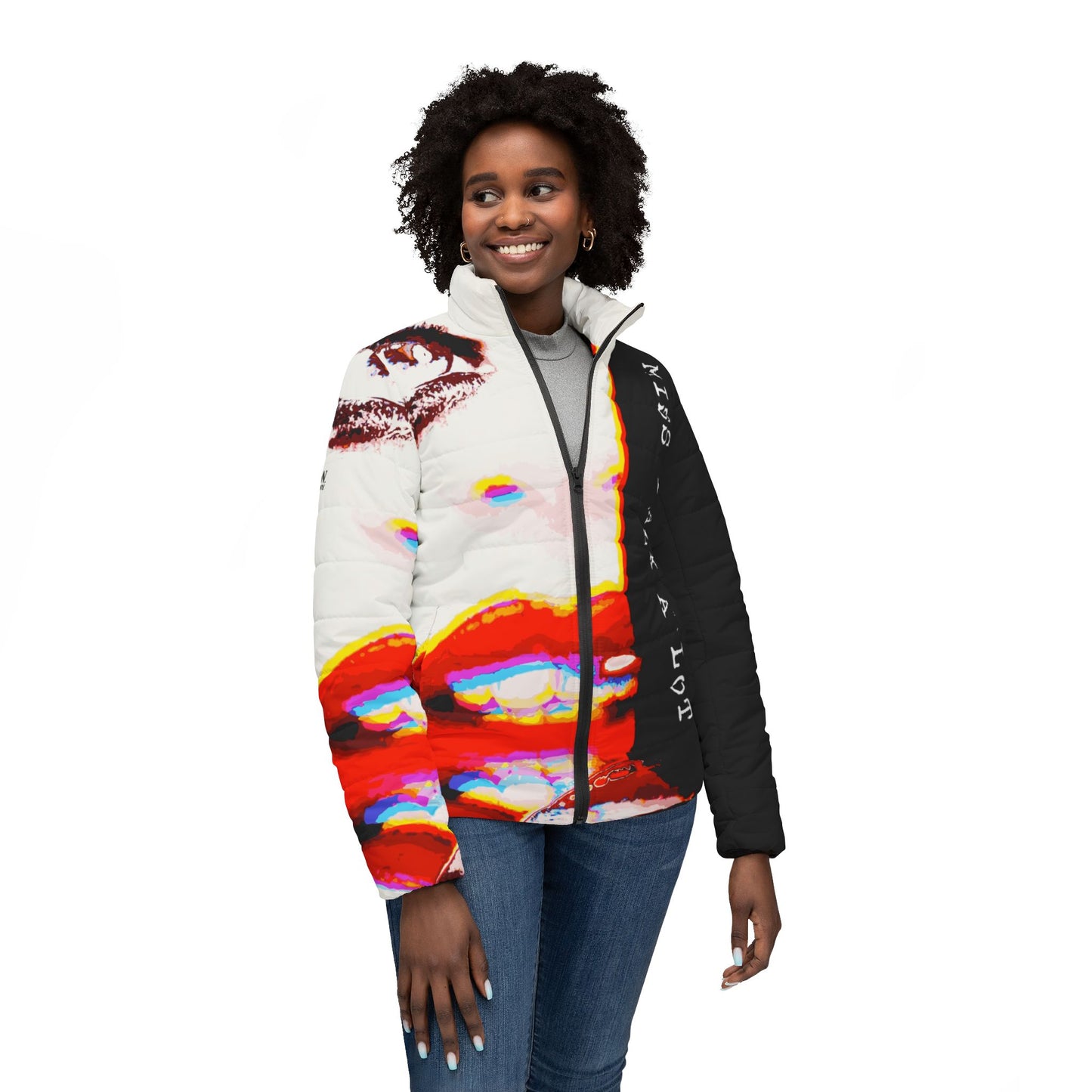 Miss Talk A Lot - Womens Puffer Jacket - iSAW Company