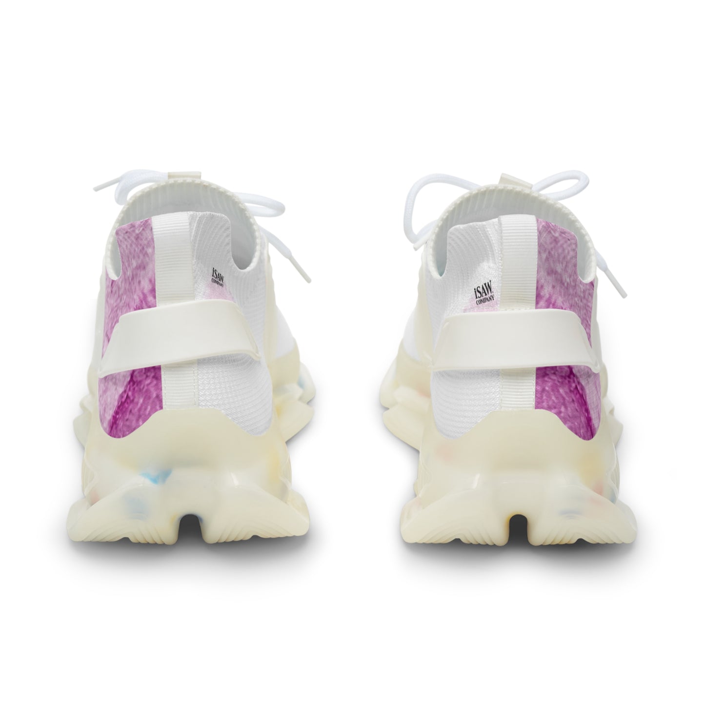 Watercolour Pink Splash - Mens Mesh Street Sneakers - iSAW Company