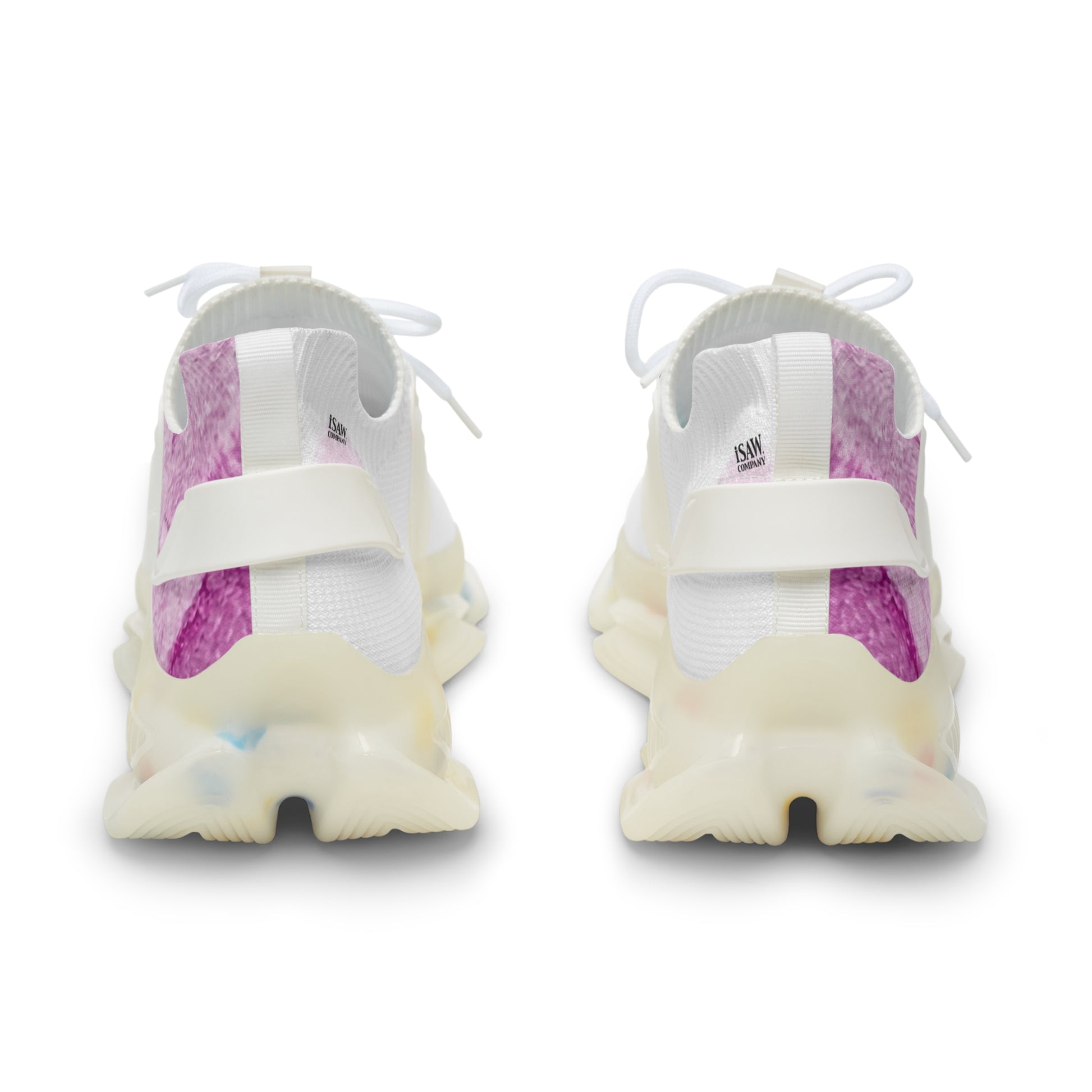 Watercolour Pink Splash - Mens Mesh Street Sneakers - iSAW Company