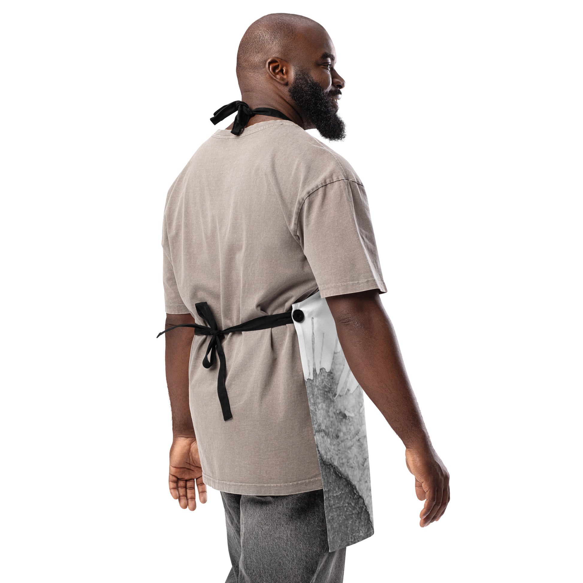 Watercolour Grey Splash - Apron - iSAW Company