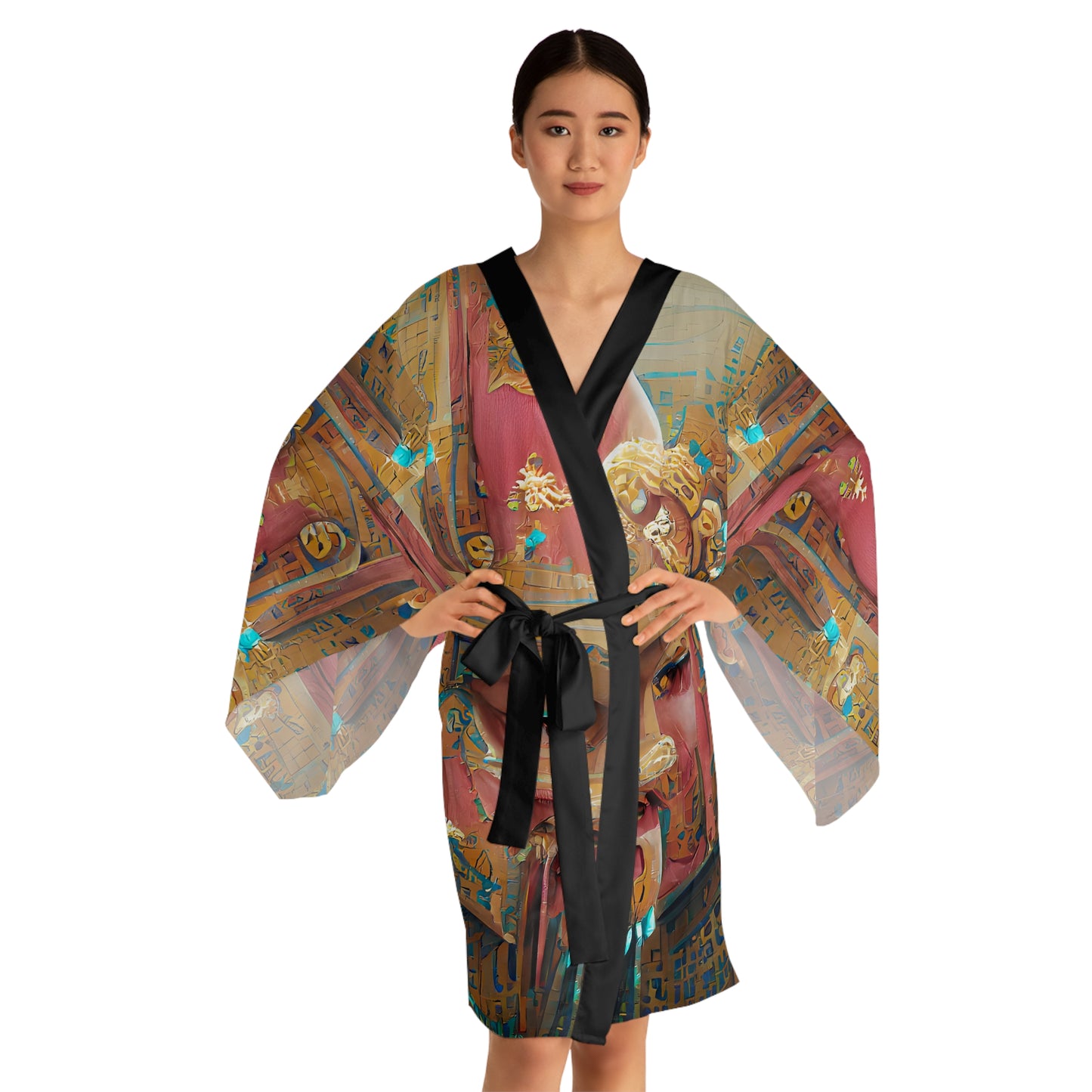 Huángdì - Womens Long Sleeve Kimono Robe - iSAW Company