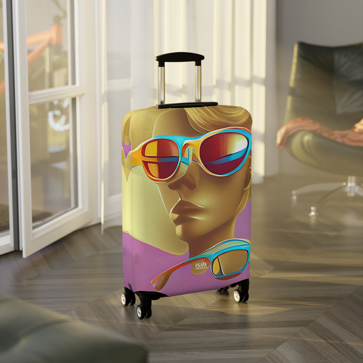 Retro Cool Pink – Protective Suitcase Cover - iSAW Company
