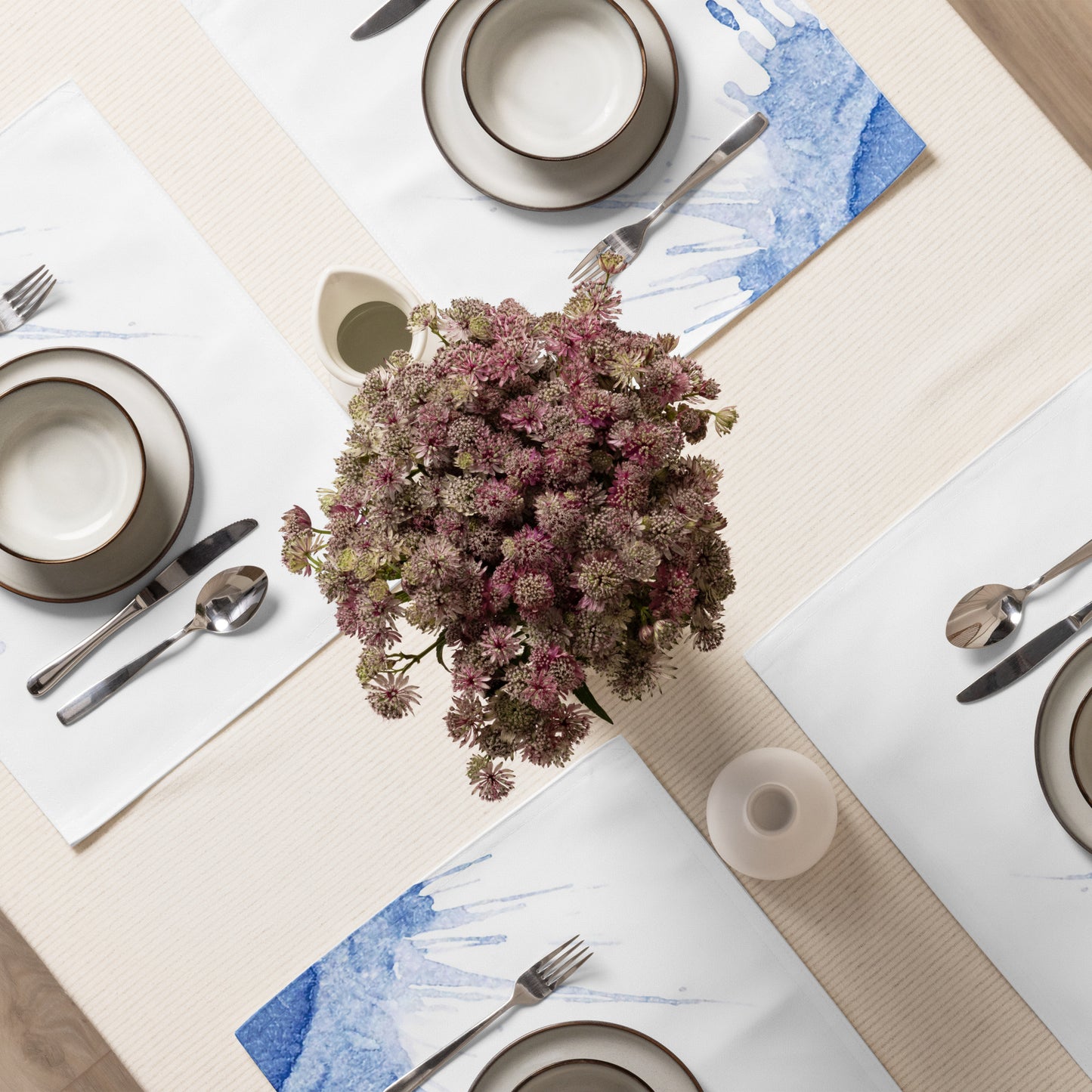 Watercolour Blue Splash - Placemat Set - iSAW Company