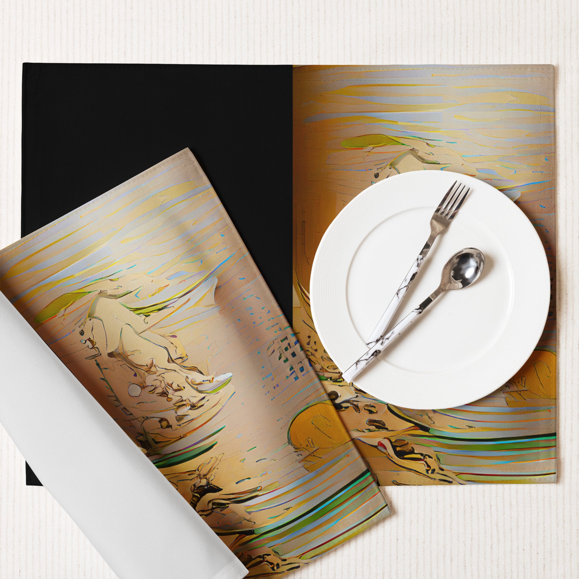 Half Black Half Gāolàng - Placemat Set - iSAW Company