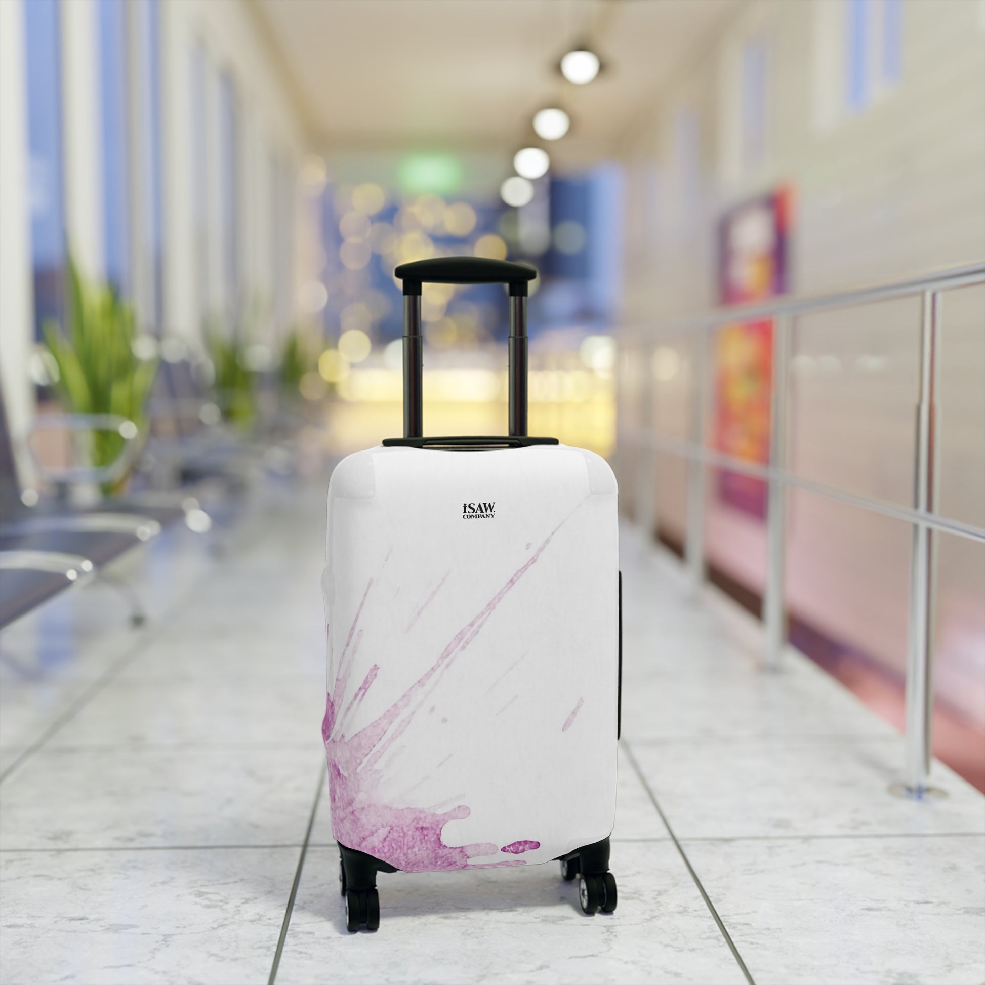 Watercolour Pink Splash – Protective Suitcase Cover - iSAW Company