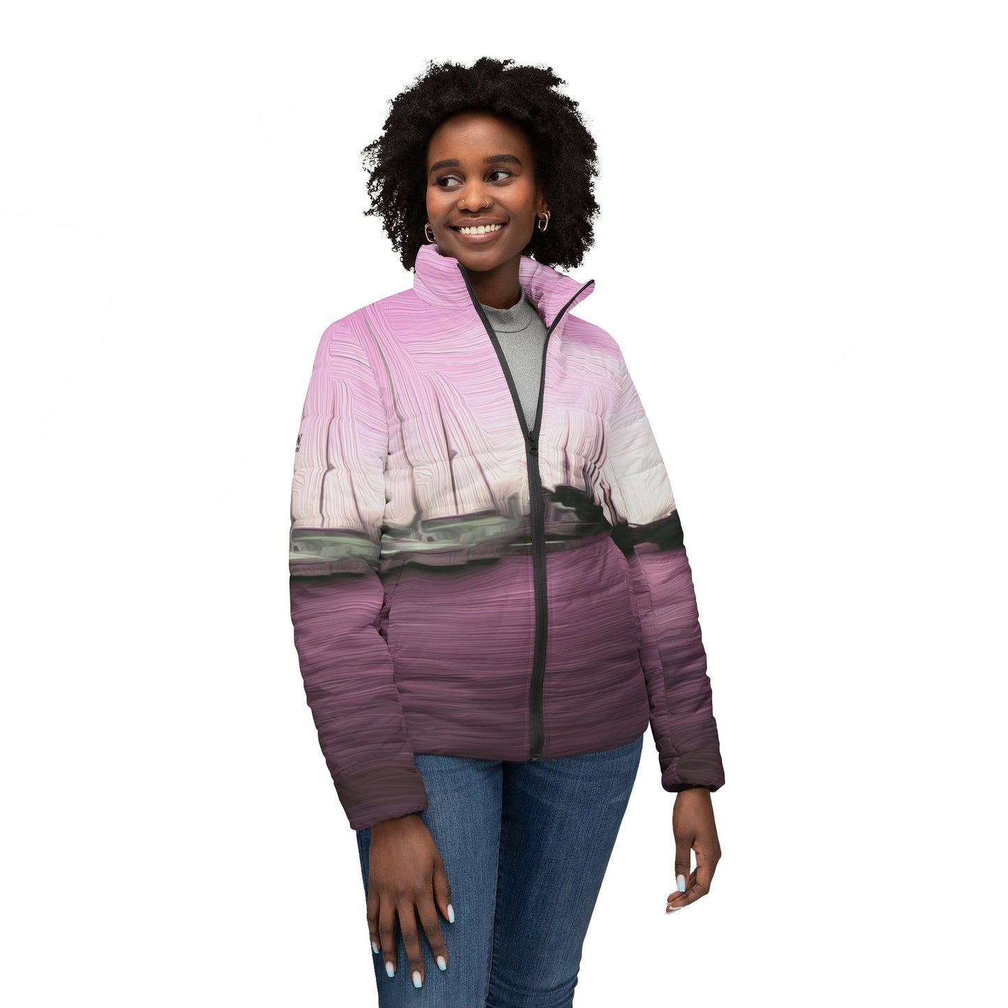 The Sleeping Yachts (at Evening) - Womens Puffer Jacket - iSAW Company