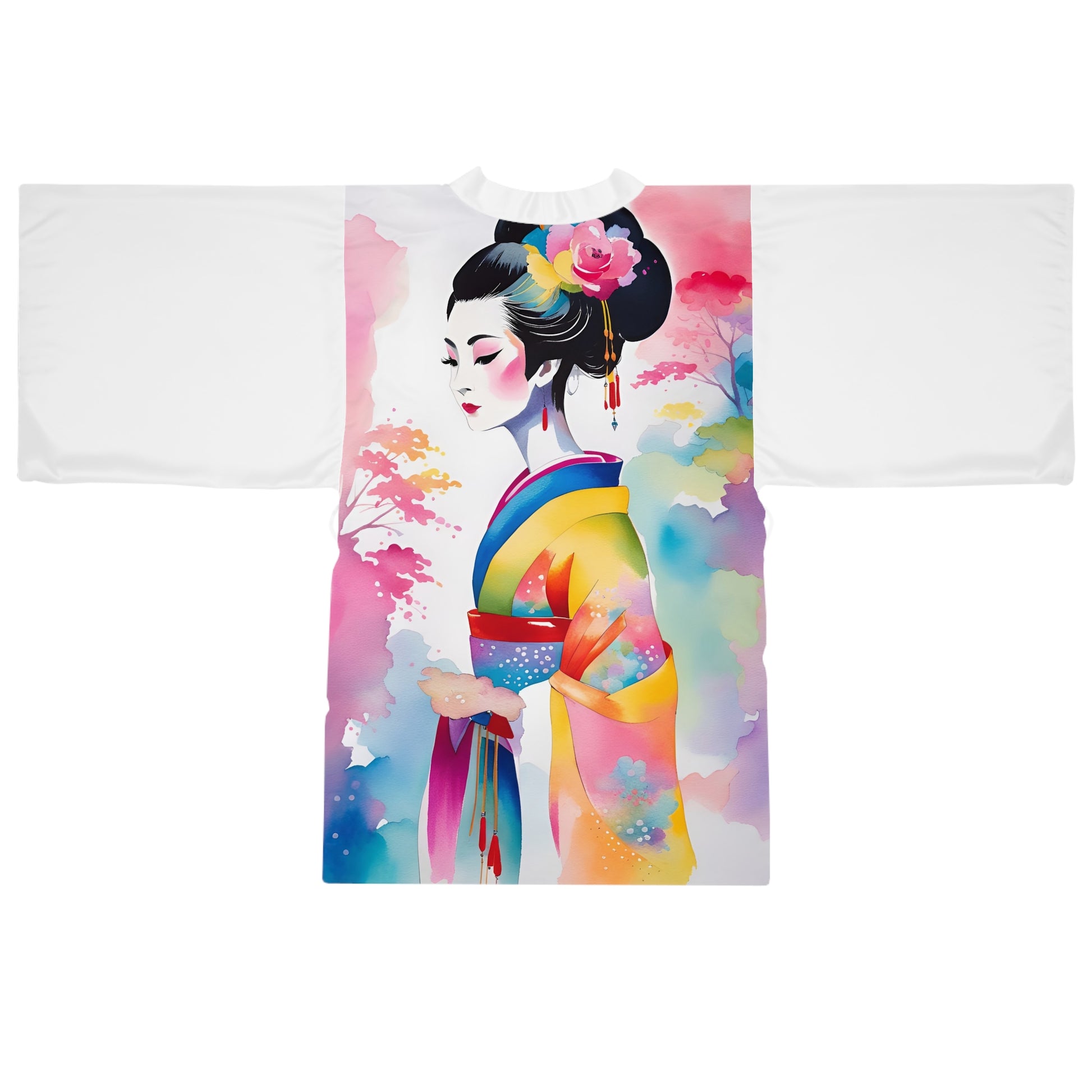 Geisha Girl - Womens Long Sleeve Kimono Robe - iSAW Company