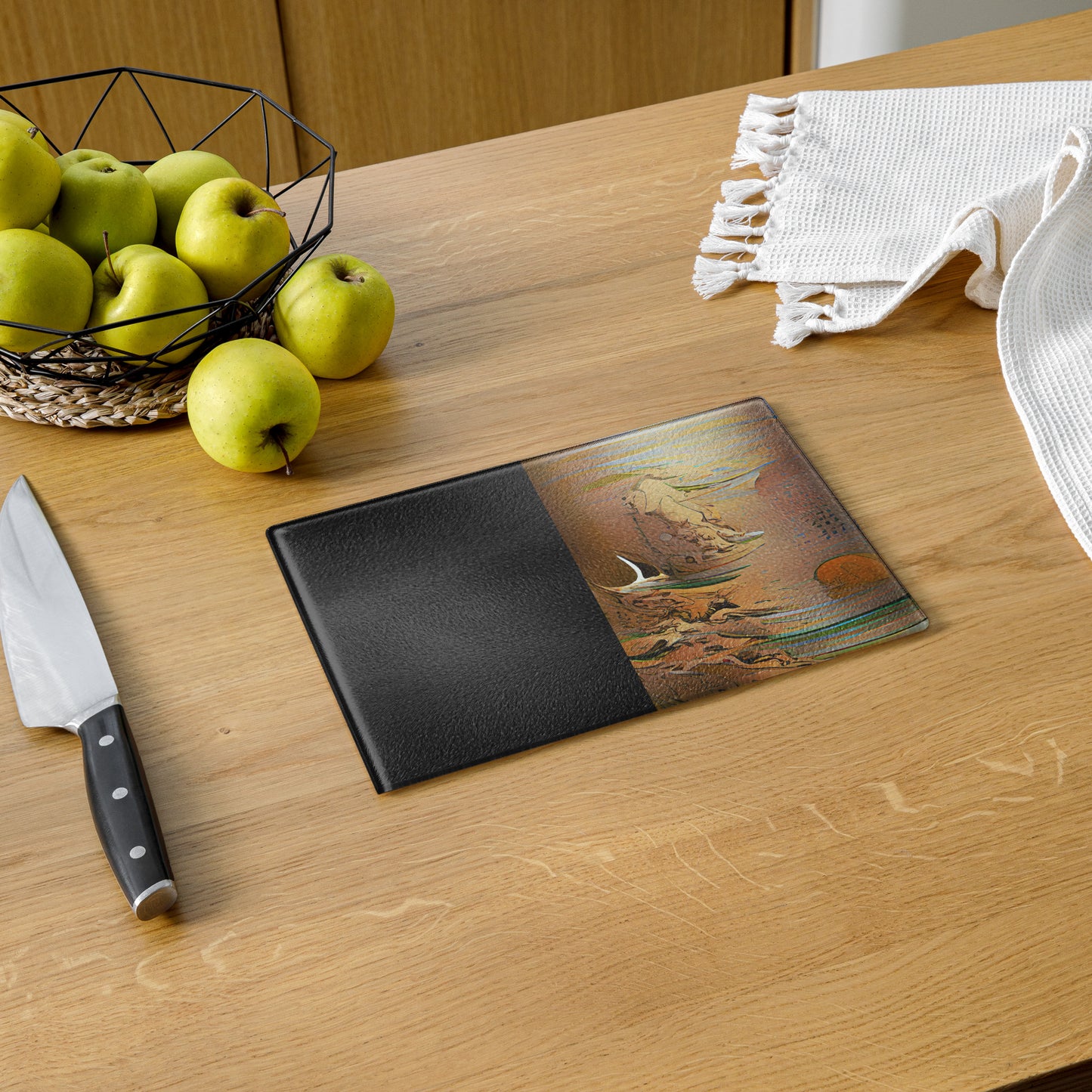 Half Black Half Gāolàng - Glass Cutting Board - iSAW Company