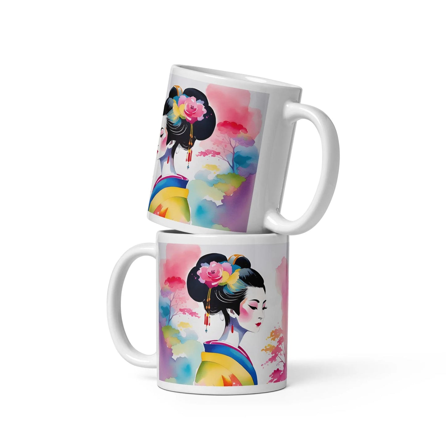 Geisha Girl - White Mug - iSAW Company