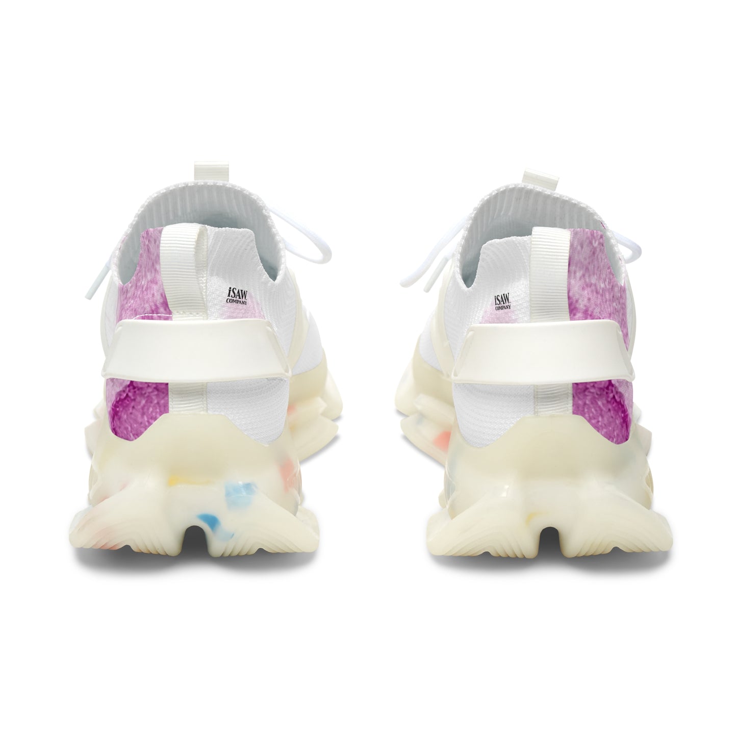 Watercolour Pink Splash - Womens Mesh Street Sneakers - iSAW Company