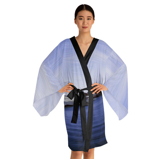 The Sleeping Yachts (at Afternoon) - Womens Long Sleeve Kimono Robe - iSAW Company
