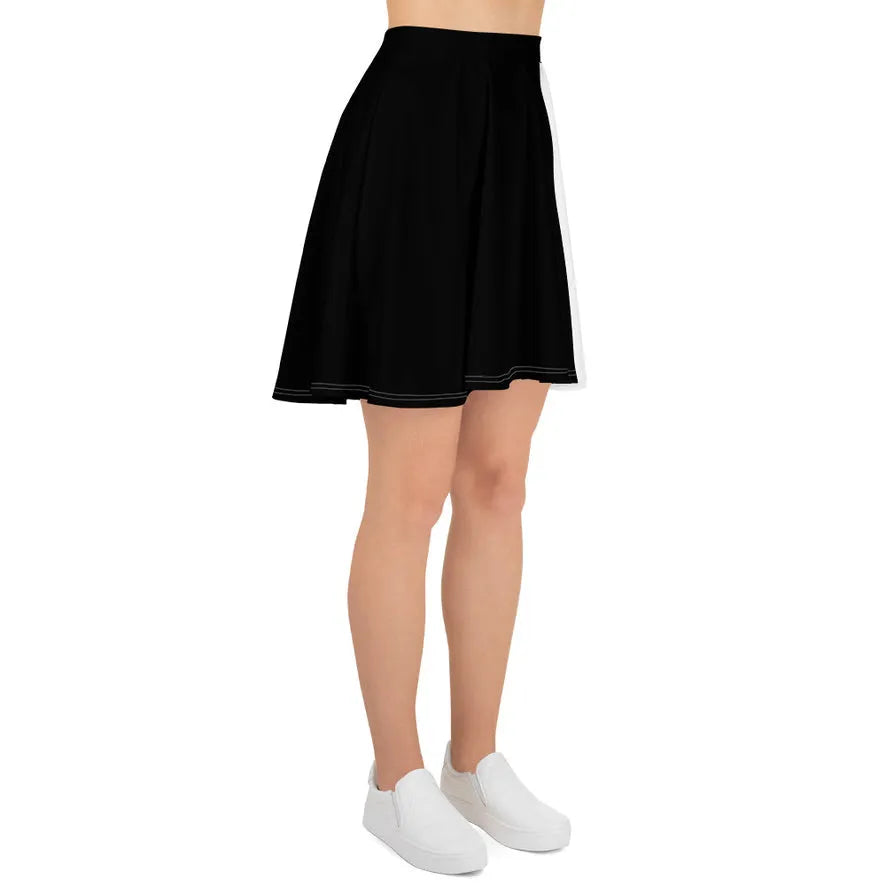 Half Black Half White - Womens Skater Skirt - iSAW Company