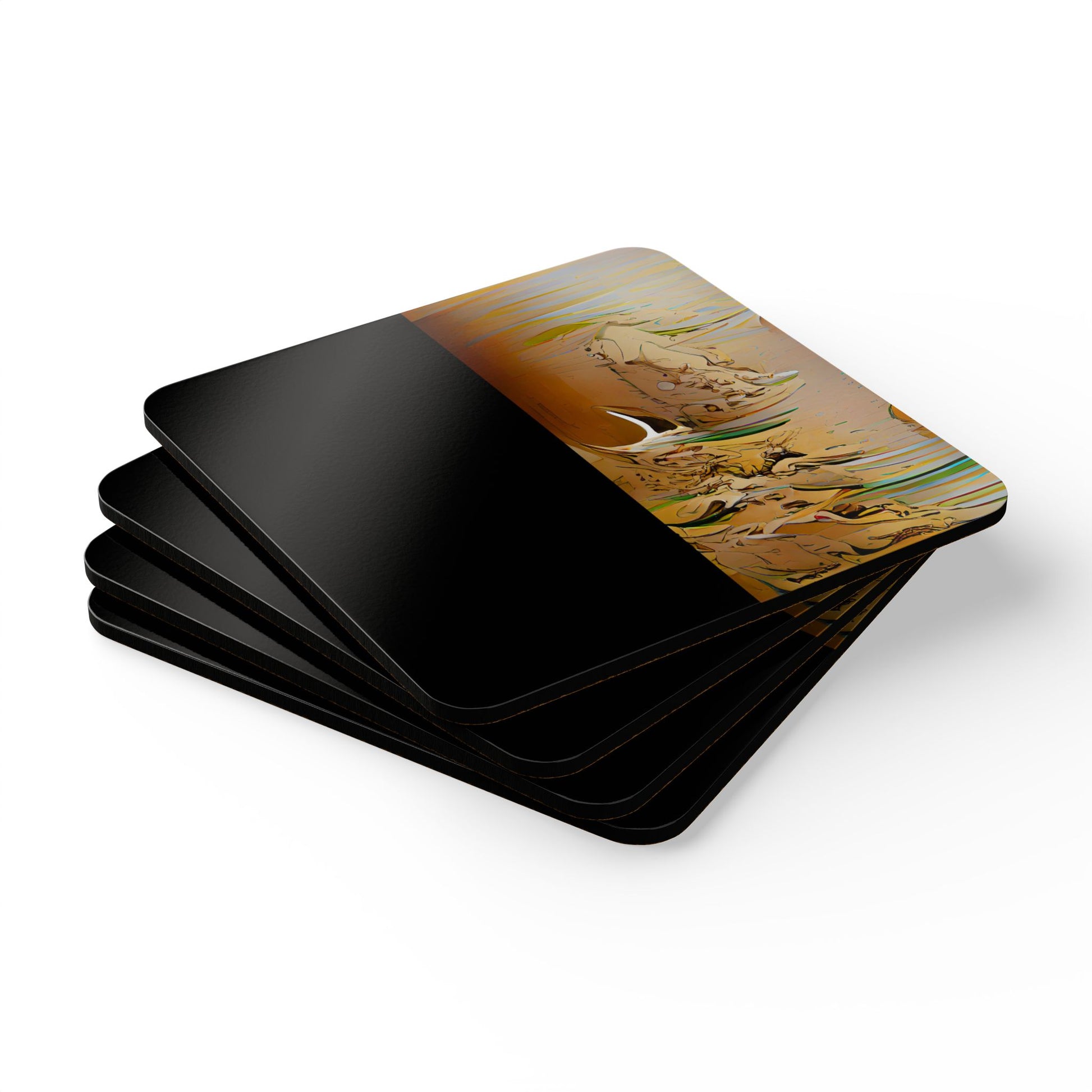 Half Black Half Gāolàng - Cork Back Coaster Set - iSAW Company