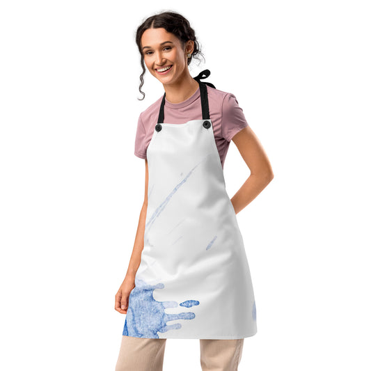 Watercolour Blue Splash - Apron - iSAW Company