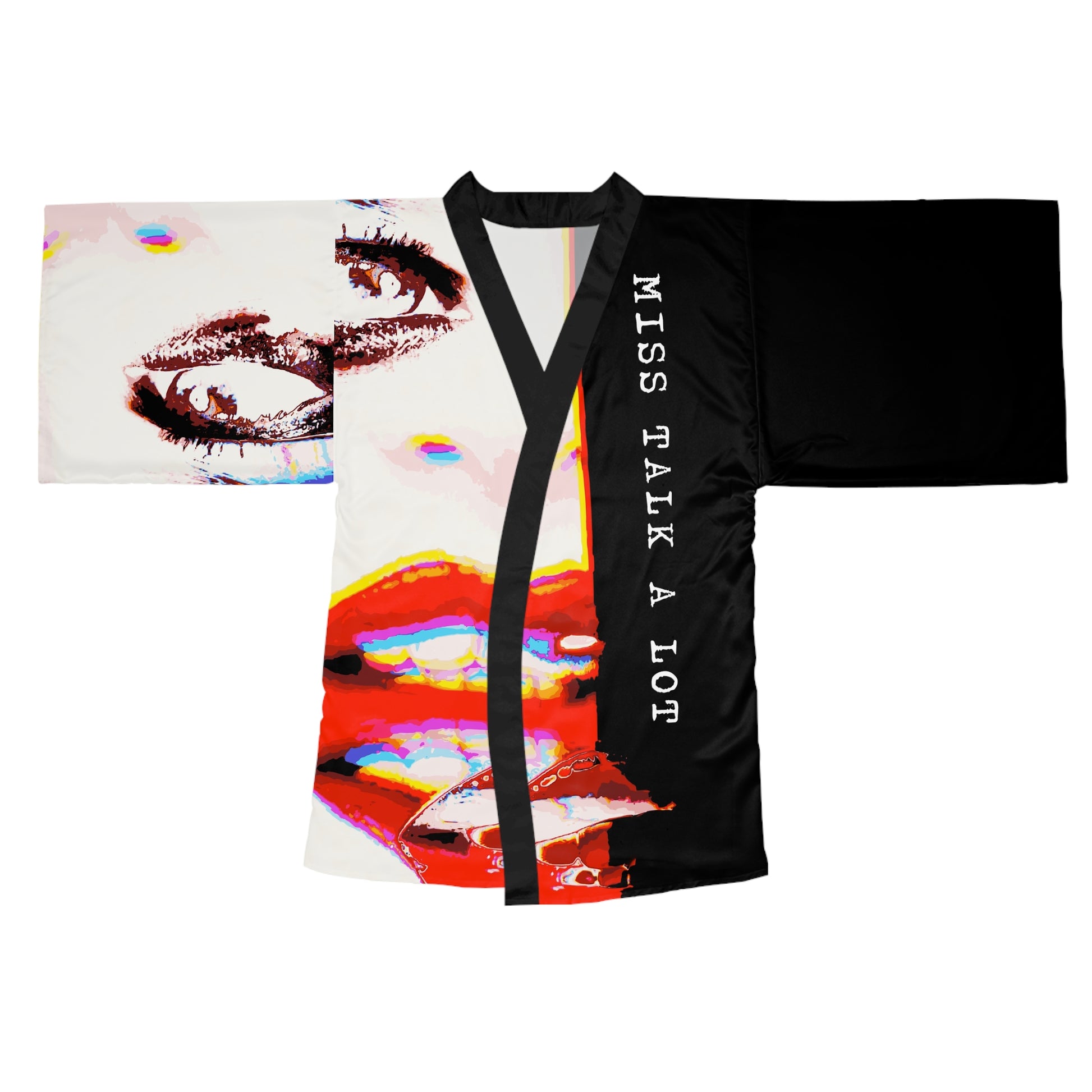 Miss Talk A Lot - Womens Long Sleeve Kimono Robe - iSAW Company