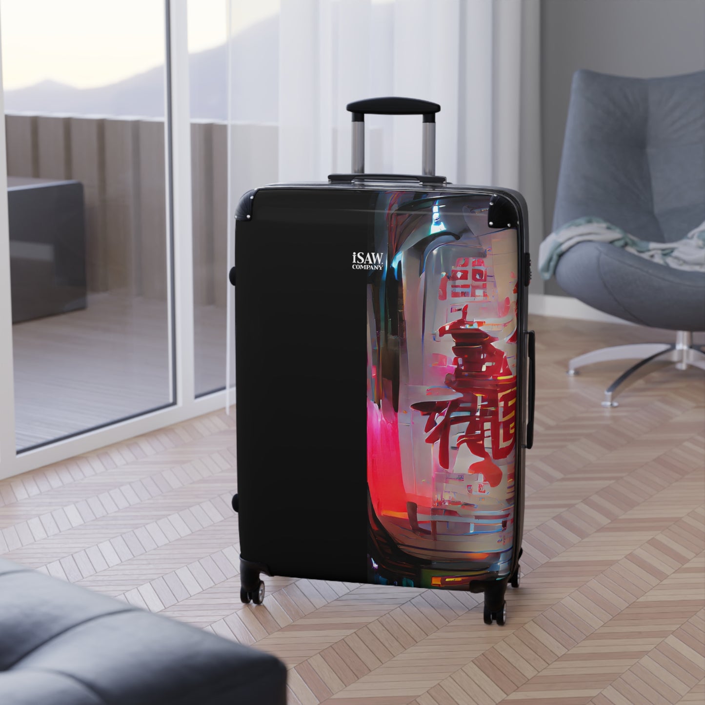 Half Black Half Báijiǔ - Hard - Shell Suitcase - iSAW Company