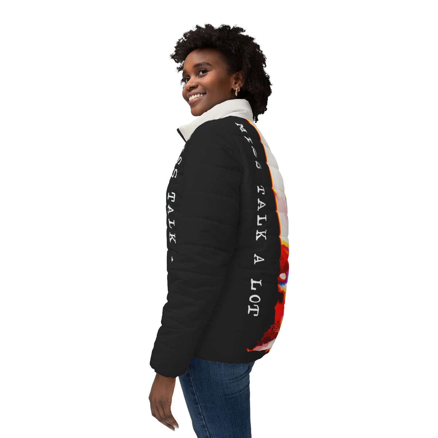 Miss Talk A Lot - Womens Puffer Jacket - iSAW Company