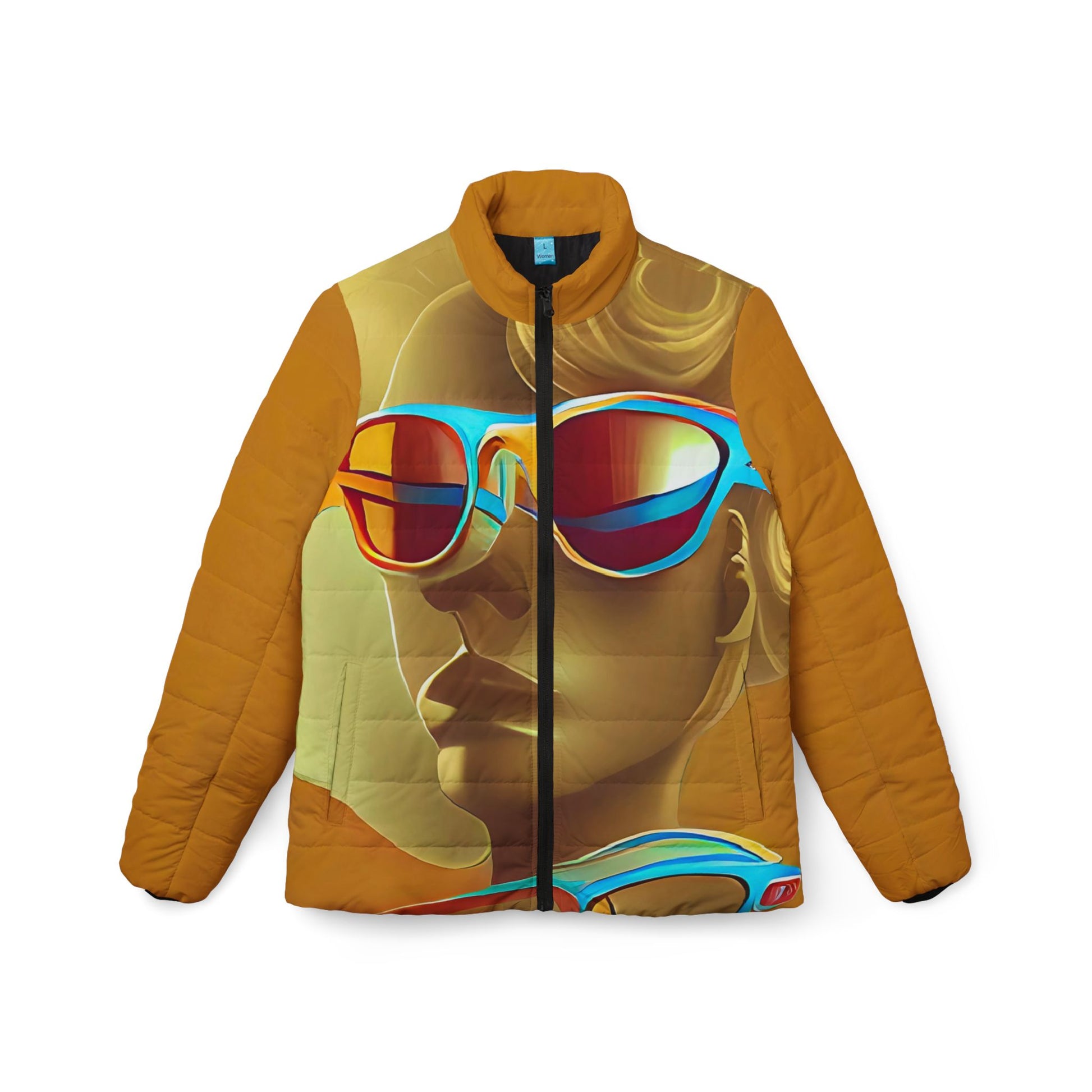 Retro Cool Orange - Womens Puffer Jacket - iSAW Company