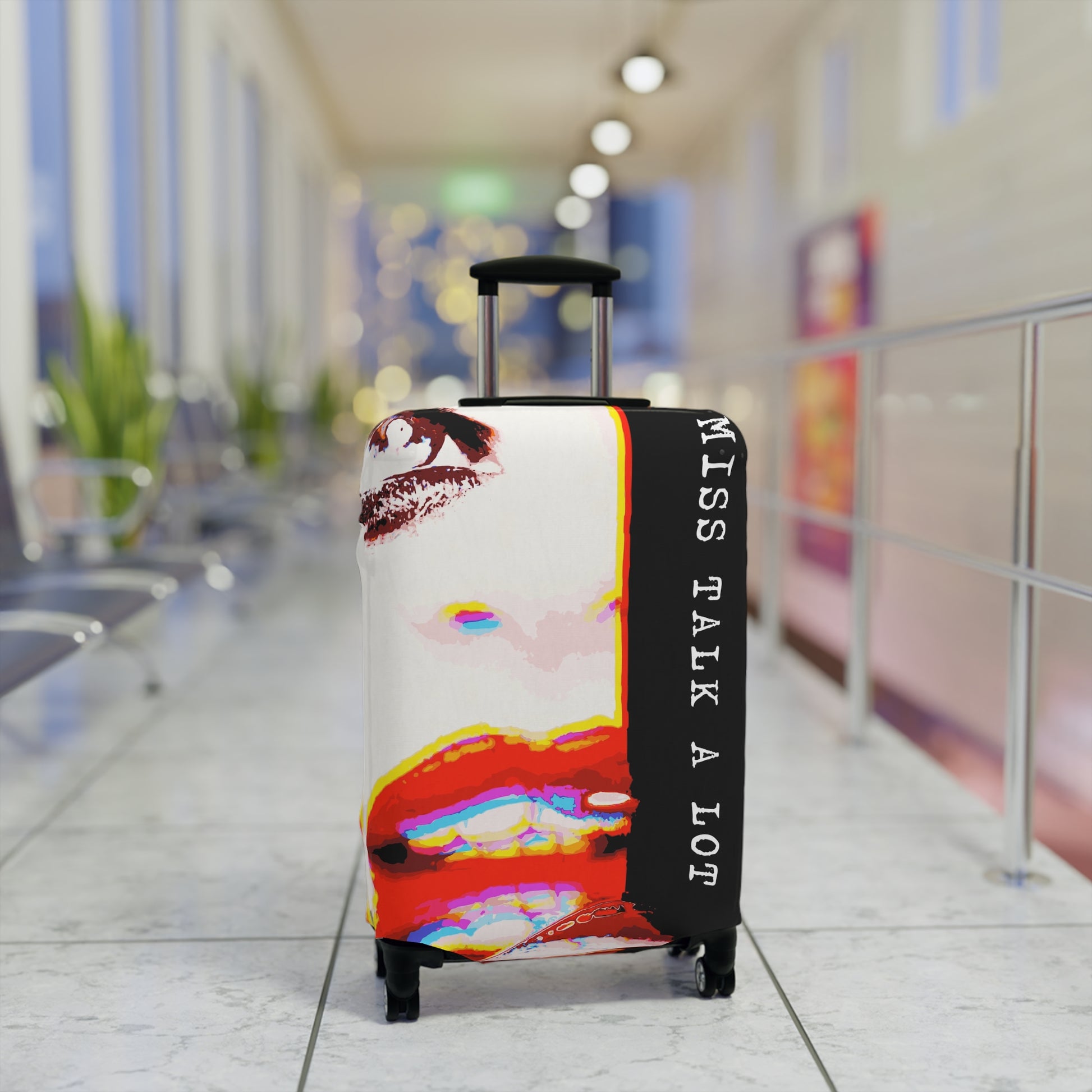 Miss Talk A Lot – Protective Suitcase Cover - iSAW Company