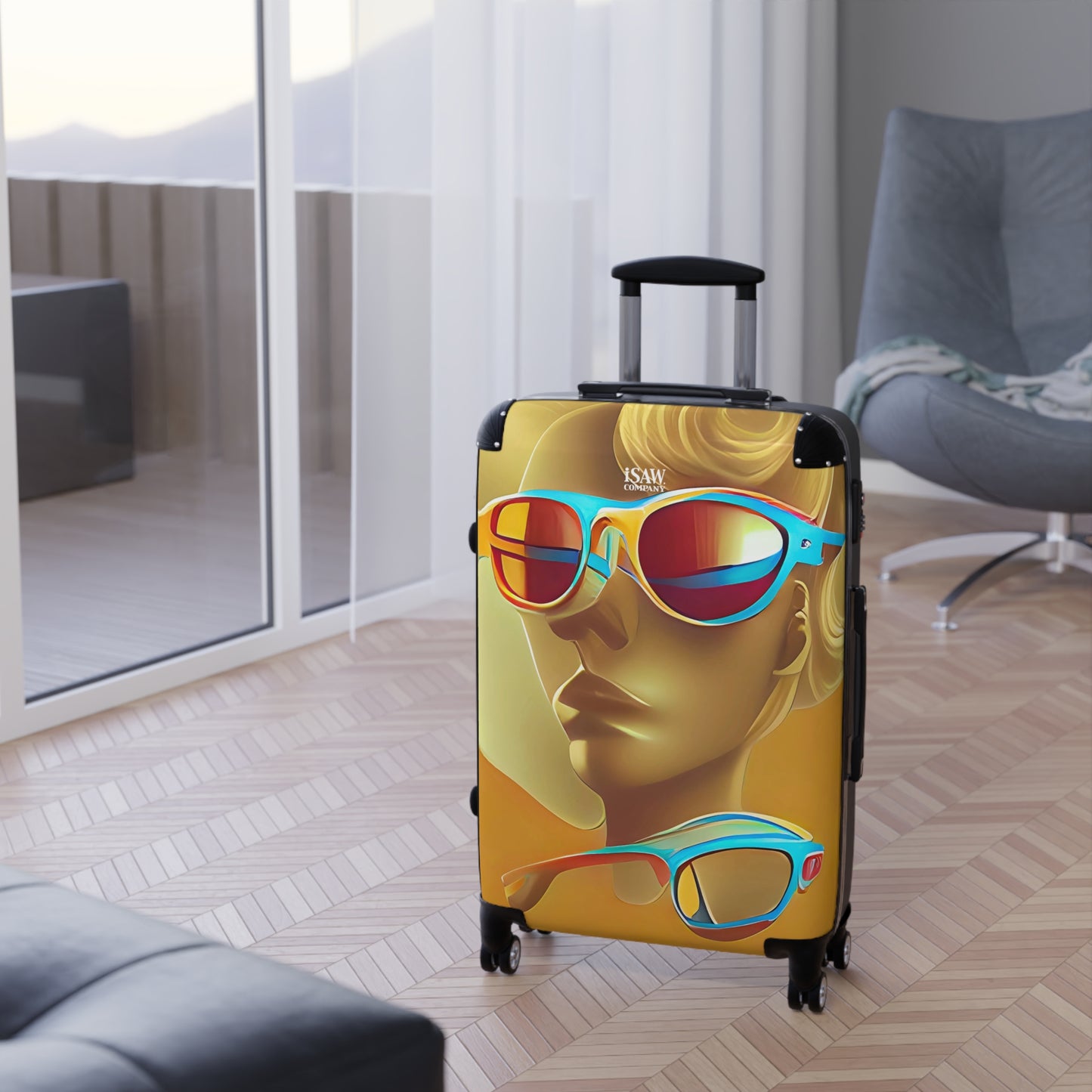 Retro Cool Orange - Hard - Shell Suitcase - iSAW Company
