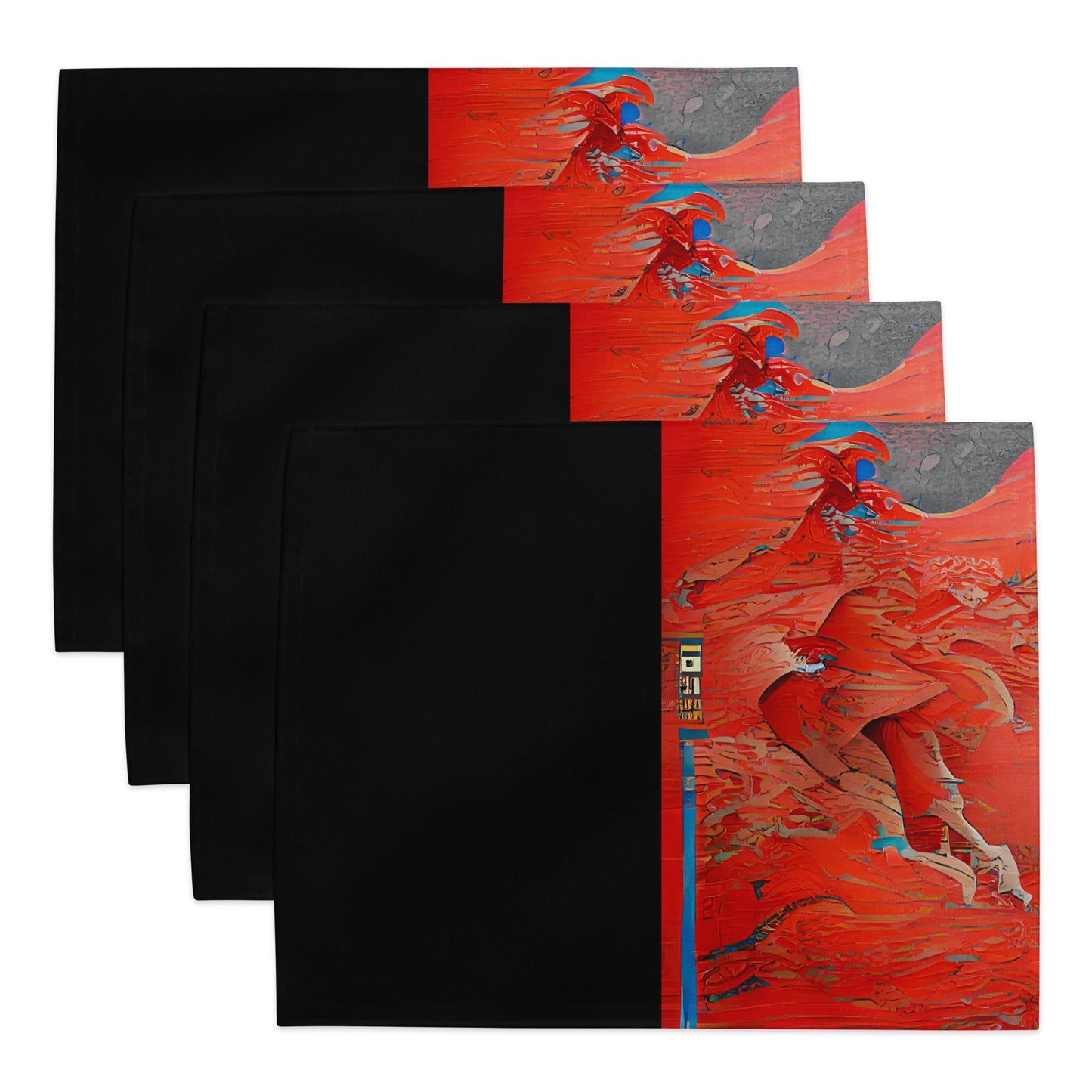 Half Black Half Hónghǎi - Placemat Set - iSAW Company