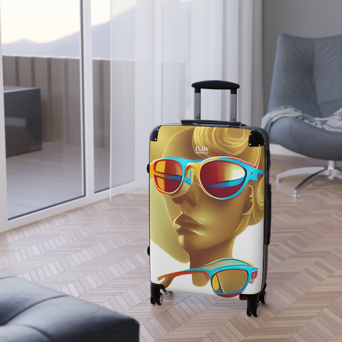 Retro Cool White - Hard - Shell Suitcase - iSAW Company