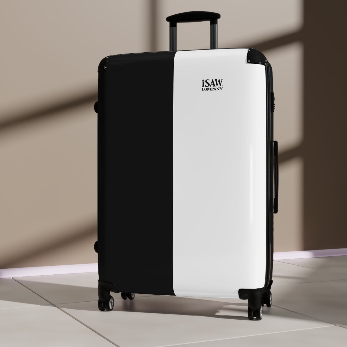 Half Black Half White - Hard - Shell Suitcase - iSAW Company