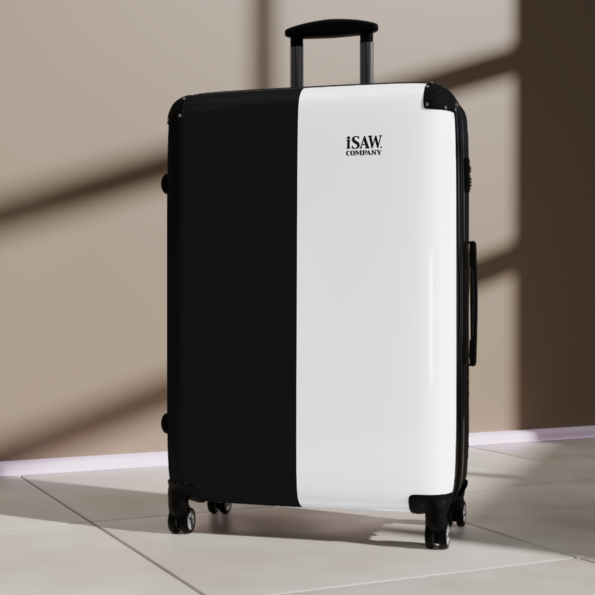 Half Black Half White - Hard - Shell Suitcase - iSAW Company