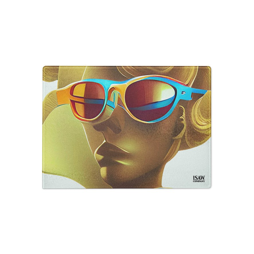 Retro Cool White - Glass Cutting Board - iSAW Company